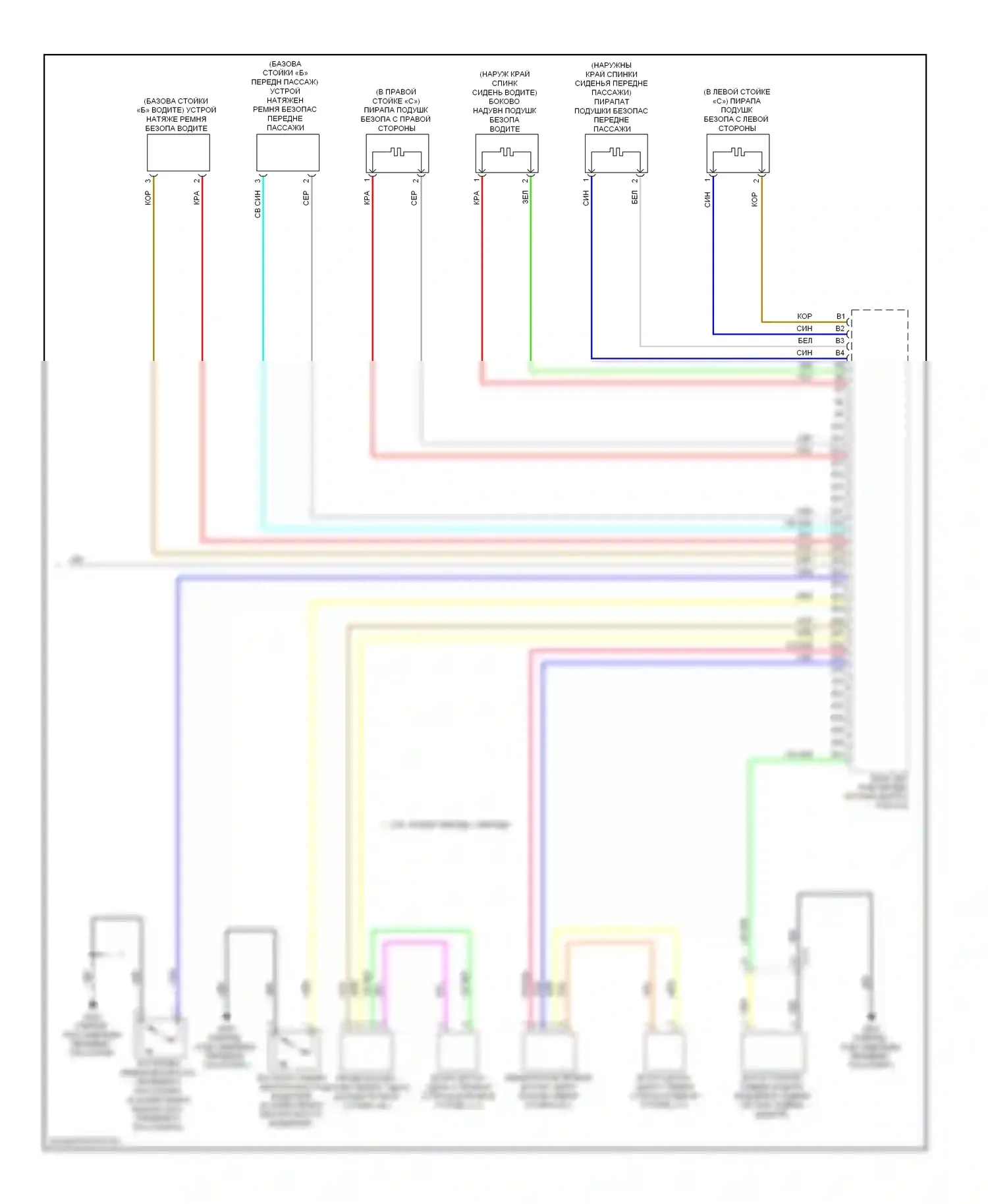 Подушки безопасности — Электросхема подушек безопасности — Электросхема подушек безопасности (3 из 3). Acura ILX I (2012-2015)