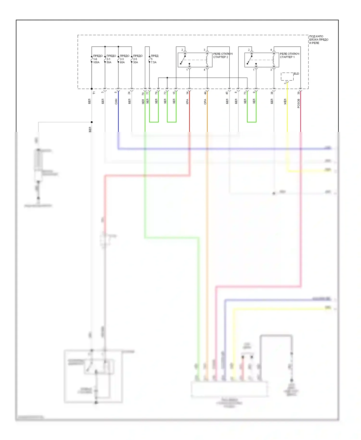 Стартер/генератор 2.0л — 2.0л, электросхема стартера — 2.0л, электросхема стартера (1 из 2). Acura ILX I (2012-2015)