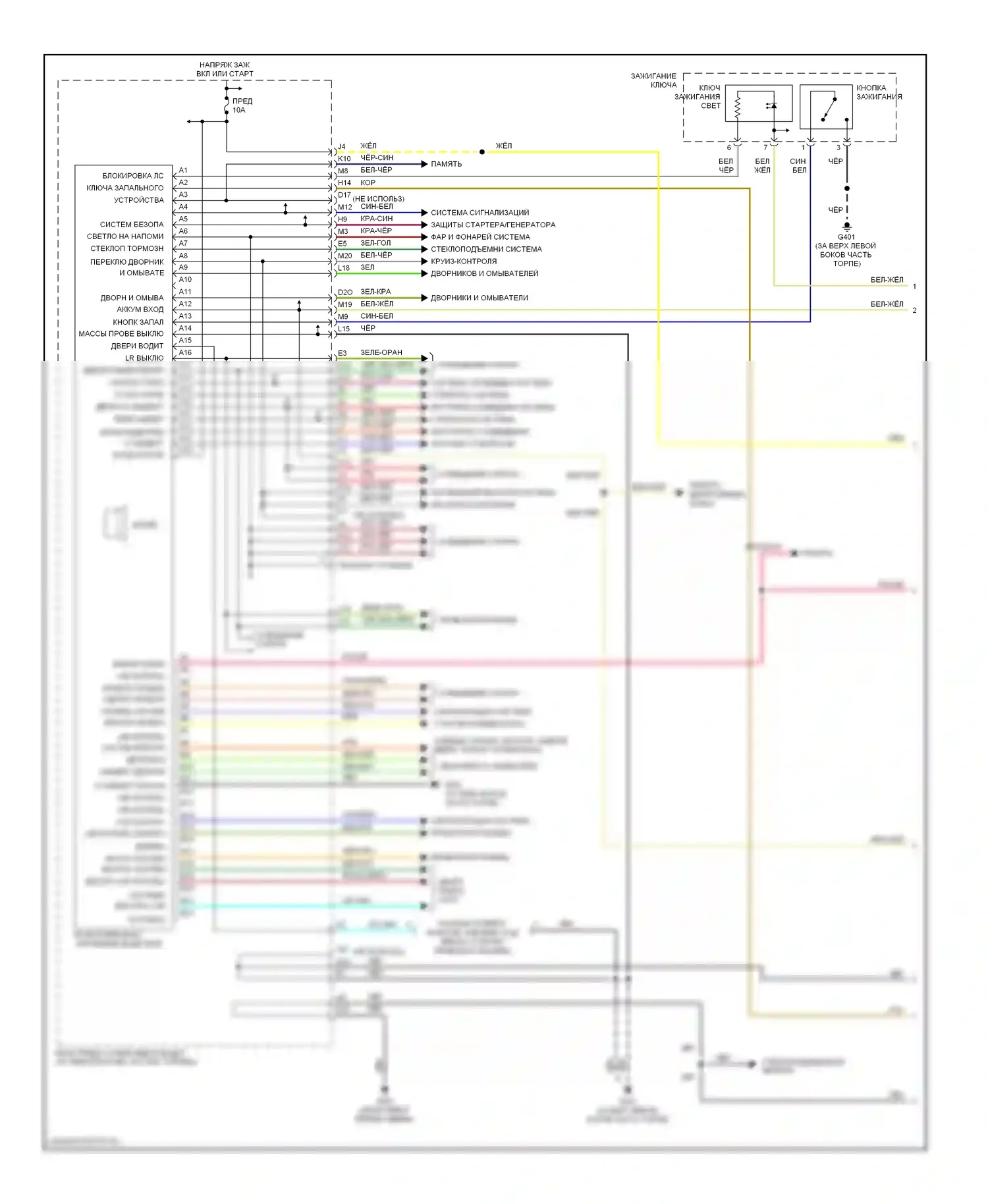 Блоки управления кузовом — Электросхема блоков управления кузовом — Электросхема блоков управления кузовом (1 из 2). Acura MDX I (2000-2006)