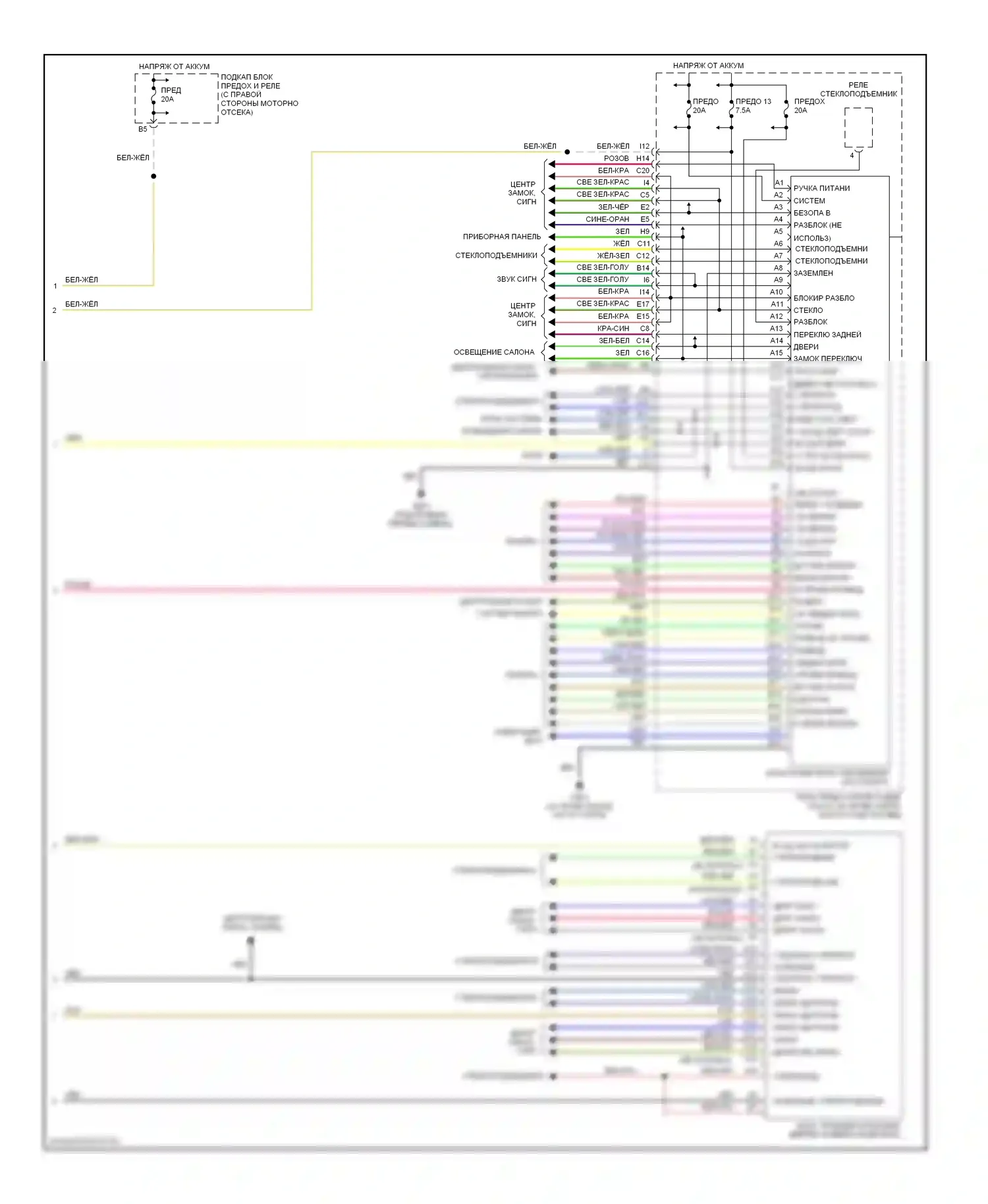 Блоки управления кузовом — Электросхема блоков управления кузовом — Электросхема блоков управления кузовом (2 из 2). Acura MDX I (2000-2006)