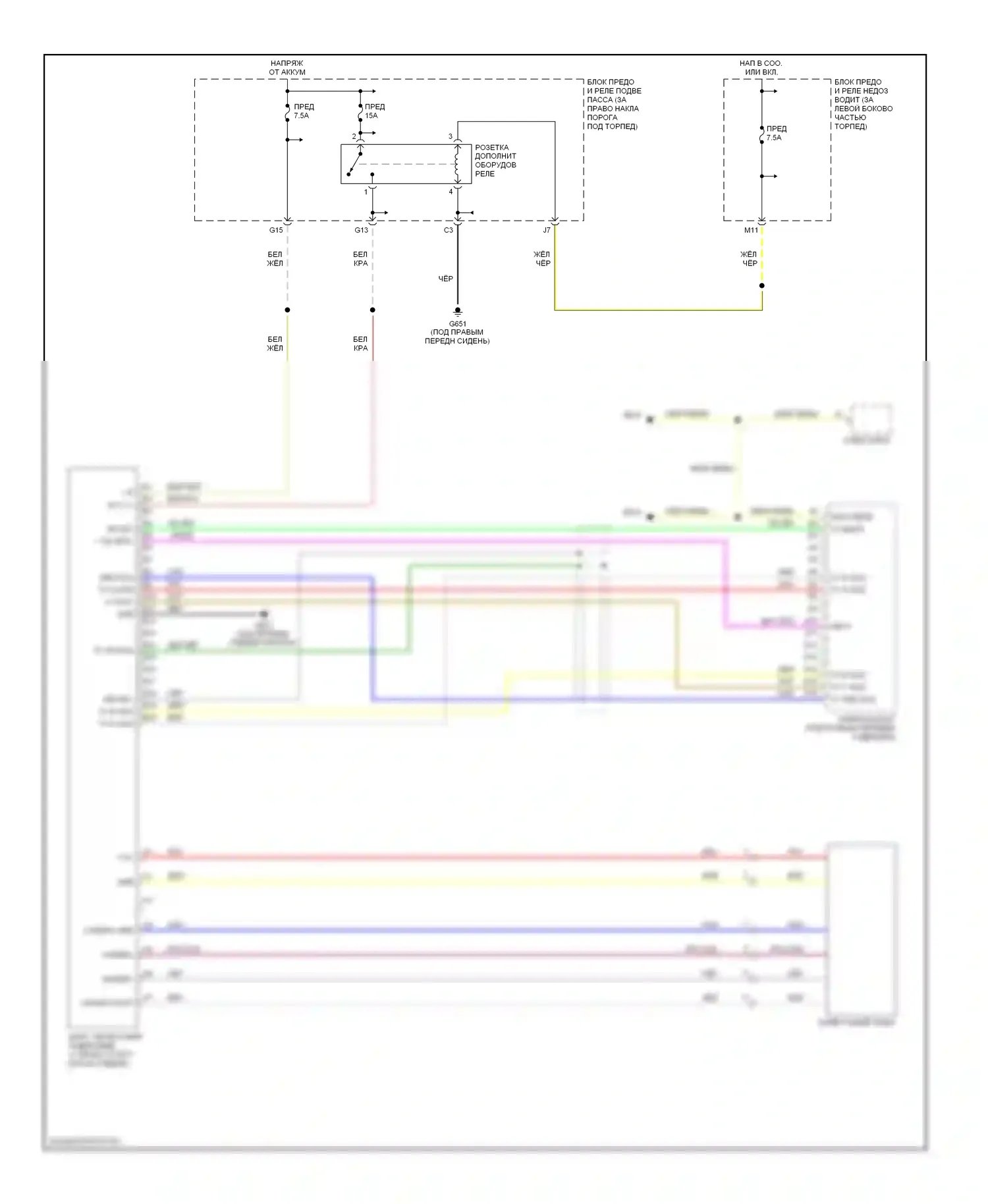 Системы помощи водителю — Электросхема задней камеры — Электросхема задней камеры. Acura MDX I (2000-2006)