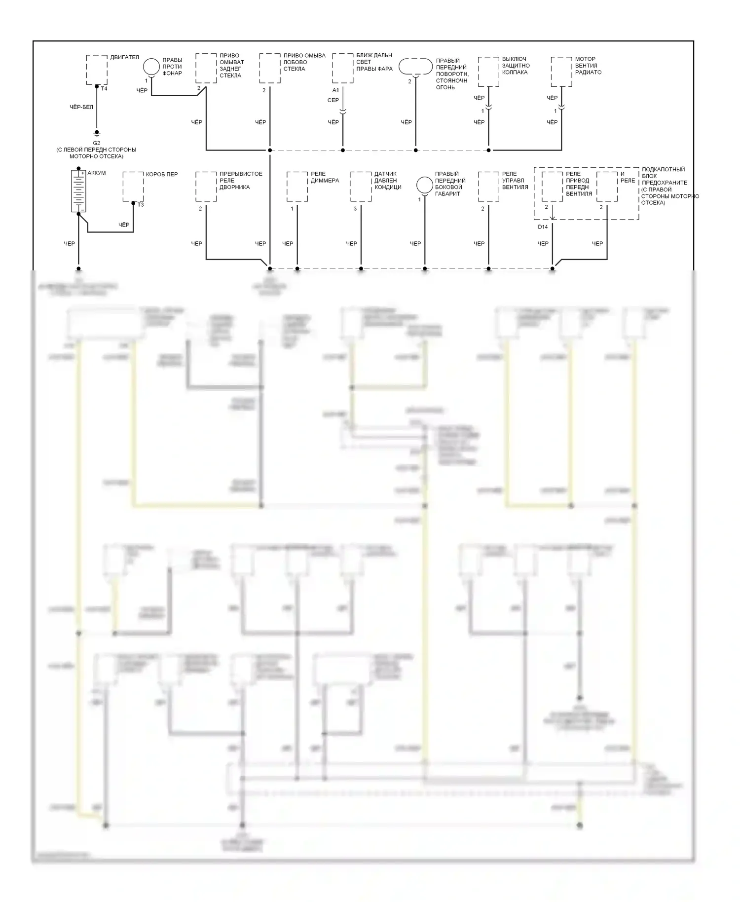 Точки подключения масс — Электросхема точек подключения масс — Электросхема точек подключения масс (1 из 4). Acura MDX I (2000-2006)
