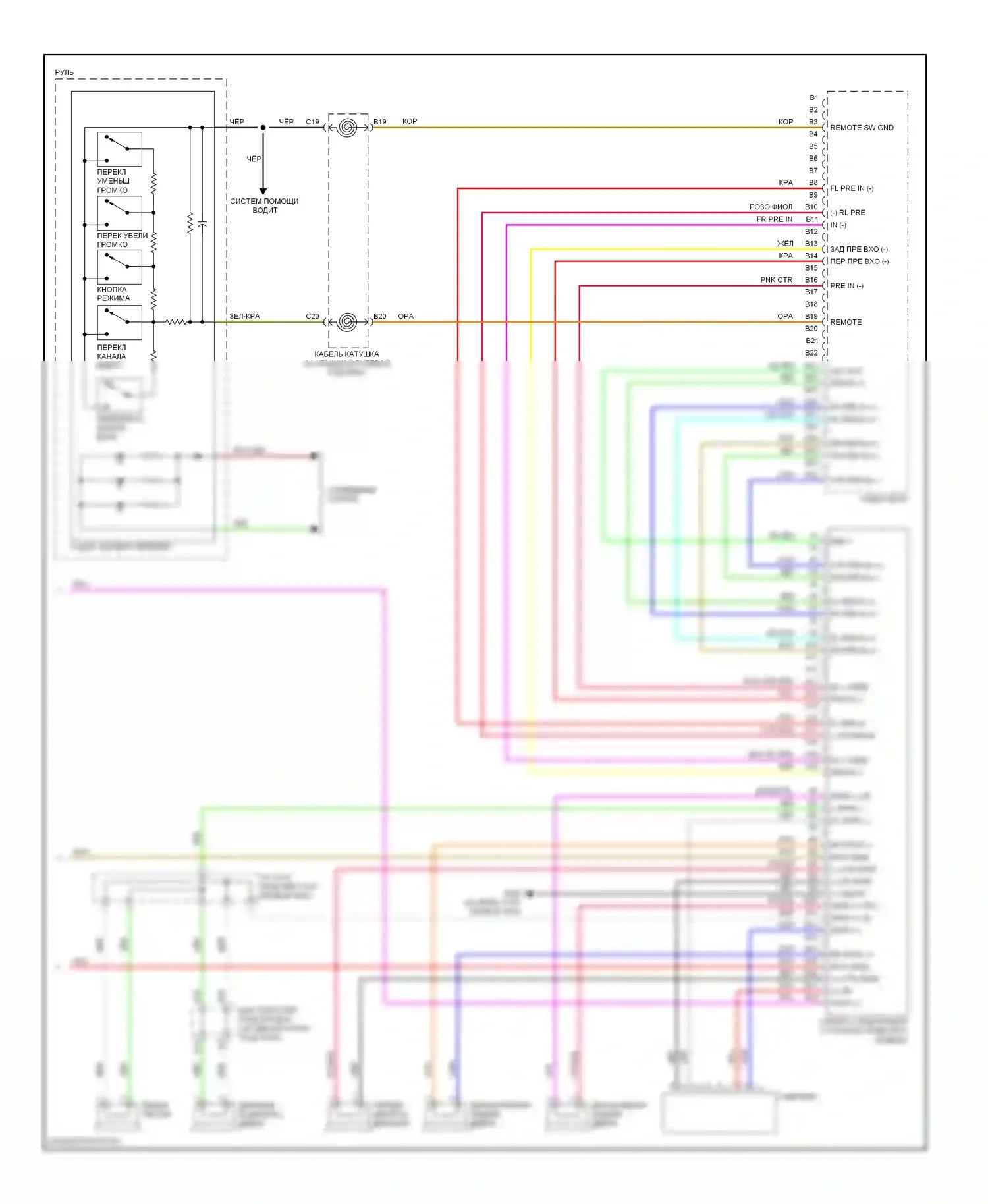 Магнитола — Электросхема базовой магнитолы — Электросхема базовой магнитолы (2 из 2). Acura MDX II рестайлинг (2010-2013)