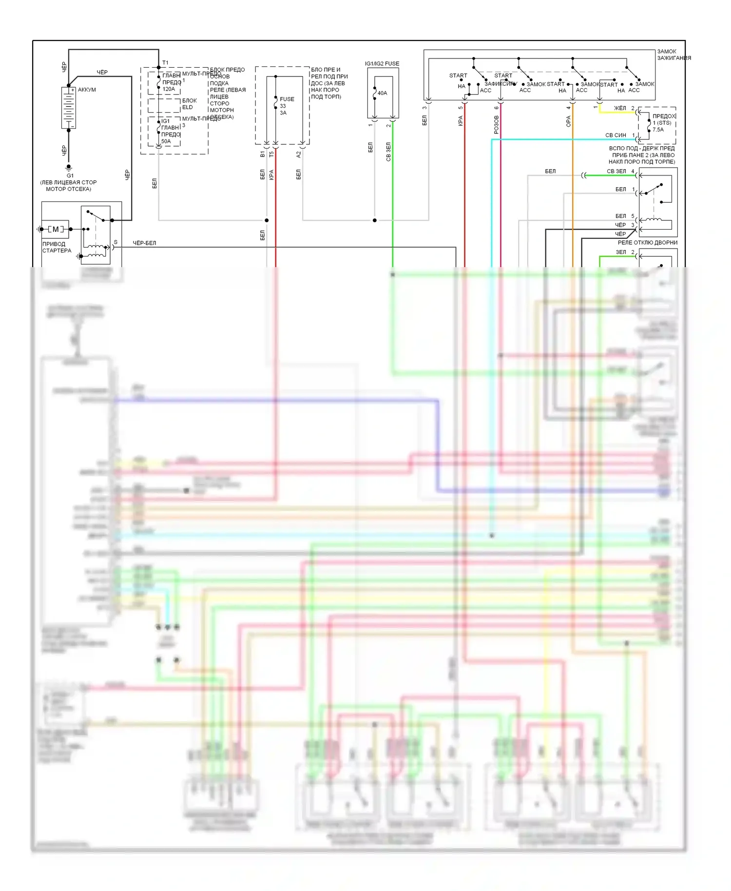 Стартер/генератор — Электросхема удаленного стартера — Электросхема удаленного стартера (1 из 3). Acura MDX II рестайлинг (2010-2013)