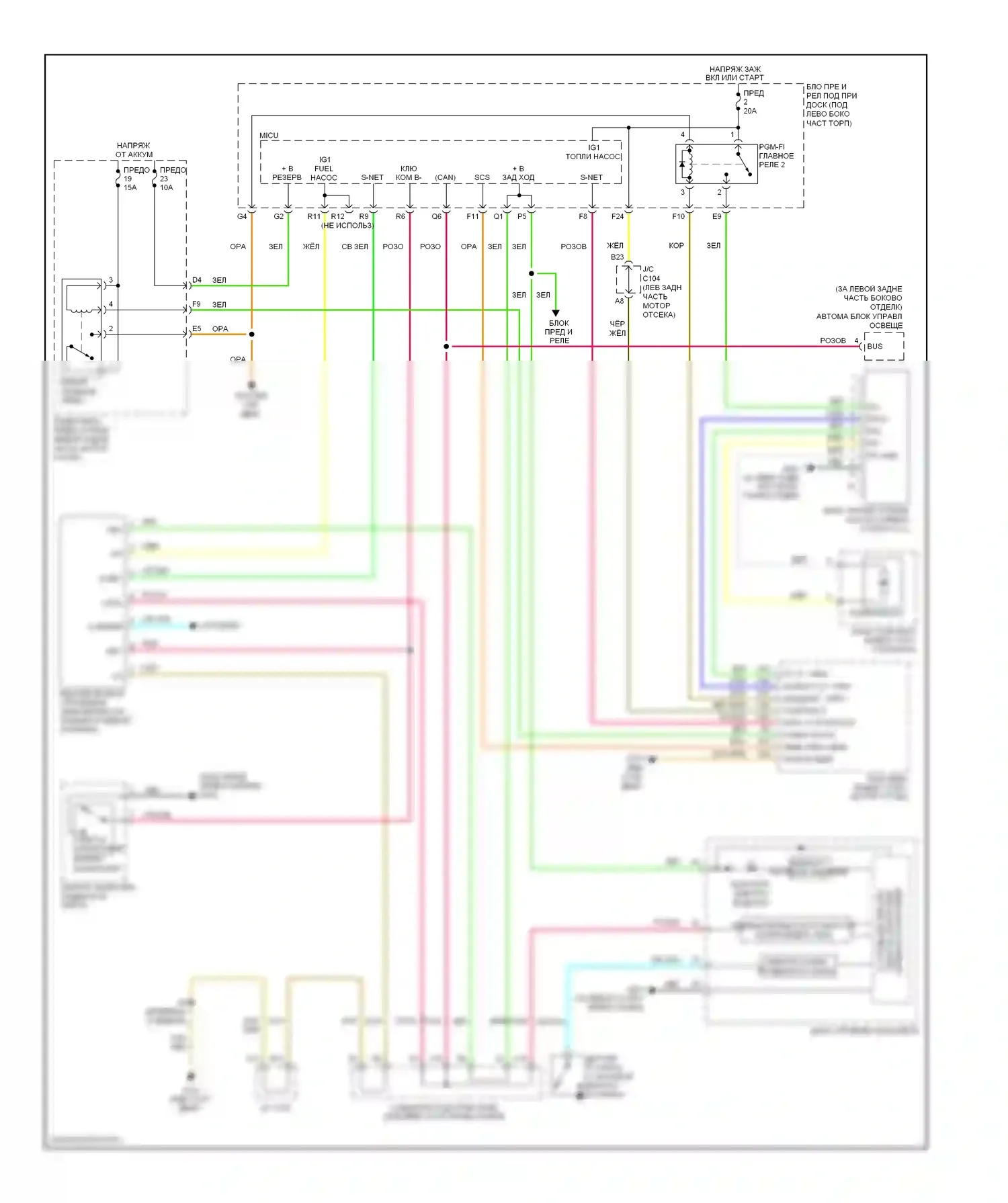 Сигнализация — Электросхема иммобилайзера — Электросхема иммобилайзера. Acura RDX I рестайлинг (2009-2012)