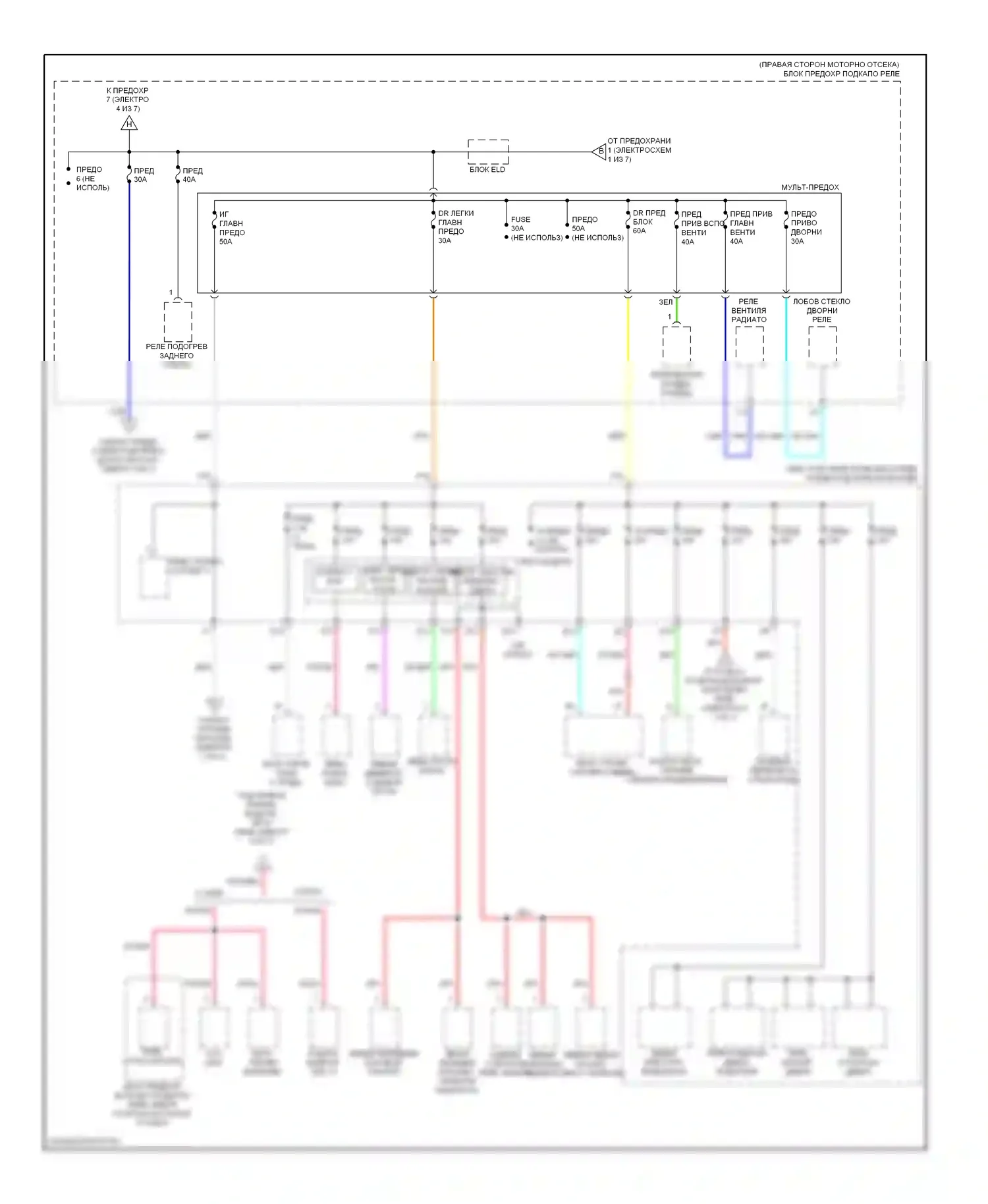 Блок предохранителей и реле — Электросхема блока предохранителей реле, с бесключевым доступом — Электросхема блока предохранителей реле, с бесключевым доступом (3 из 7). Acura ZDX I (2009-2013)