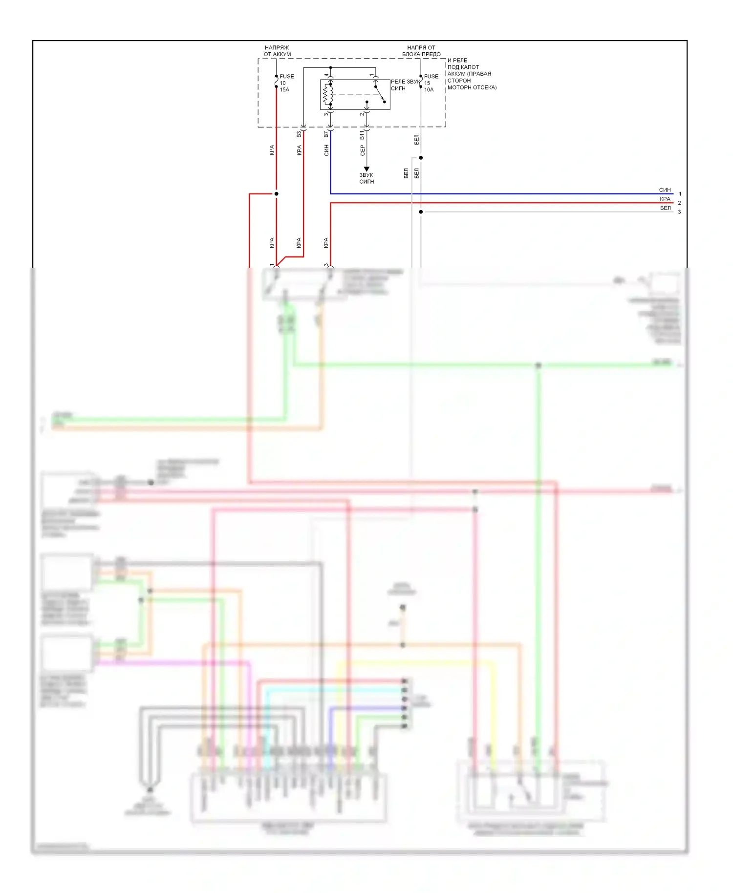 Круиз-контроль — Электросхема адаптивного круиз-контроля — Электросхема адаптивного круиз-контроля (2 из 3). Acura ZDX I (2009-2013)