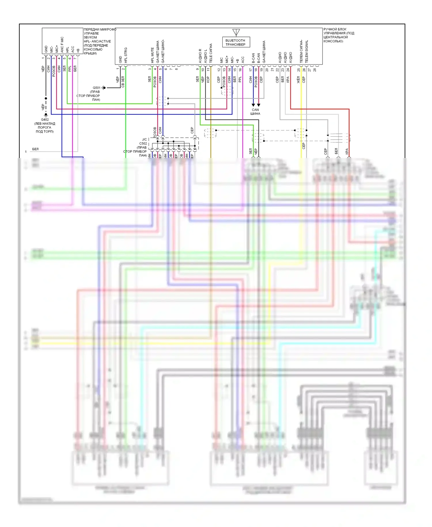 Магнитола — Электросхема магнитолы, без навигации — Электросхема магнитолы, без навигации (3 из 4). Acura ZDX I (2009-2013)