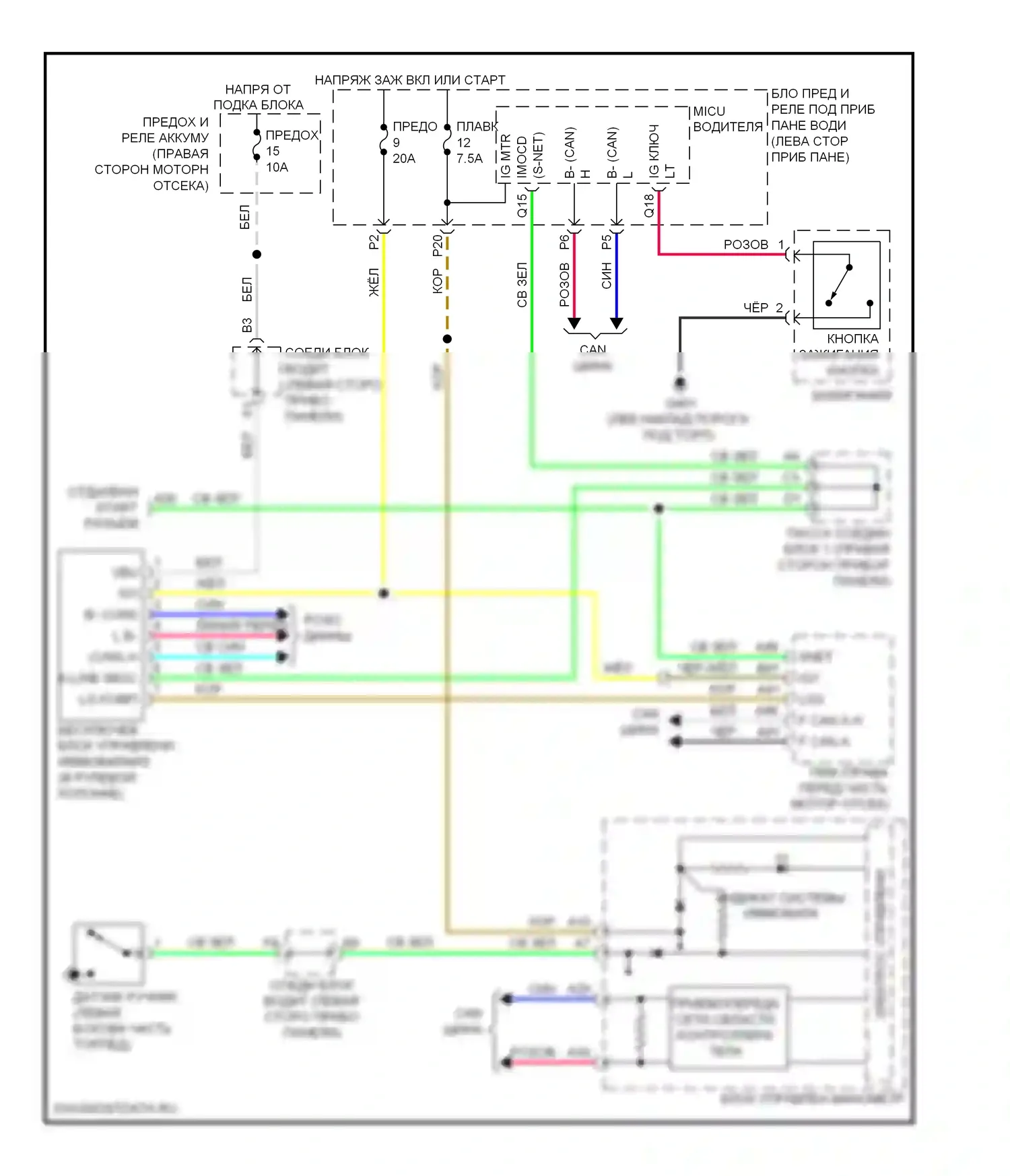 Сигнализация — Электросхема иммобилайзера — Электросхема иммобилайзера. Acura ZDX I (2009-2013)