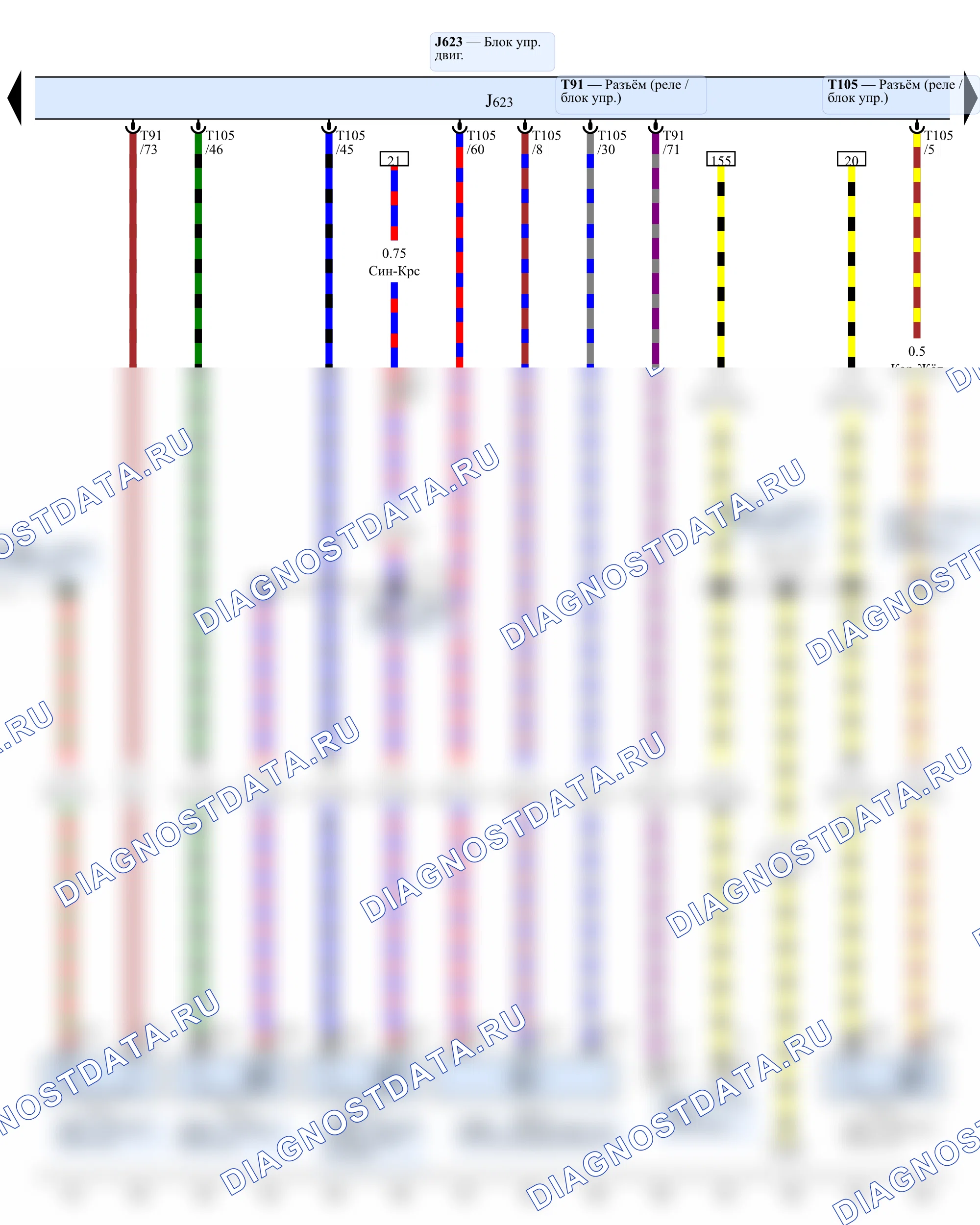 Система управления двигателем (впрыск, зажигание) — Блок управления двигателя (двигатель DBGA), 2016 — Блок управления двигателя (двигатель DBGA), 2016, Схема 6 из 10. Audi A3 8V (2012-2016)
