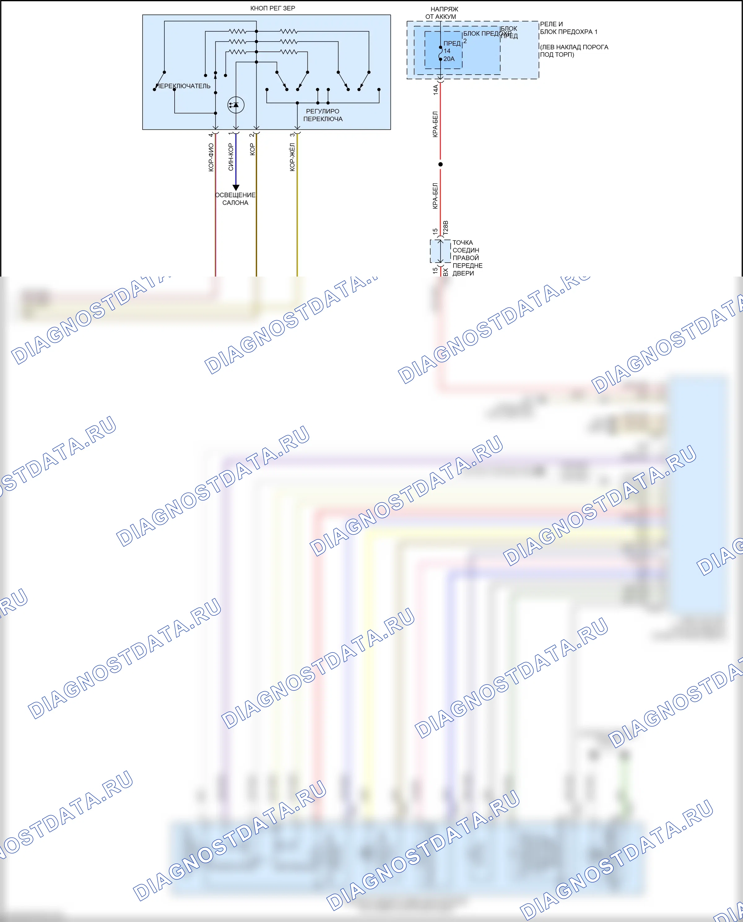 Память — Электросхема памяти зеркал — Электросхема памяти зеркал (2 из 2). Audi SQ5 II (2017-2020)