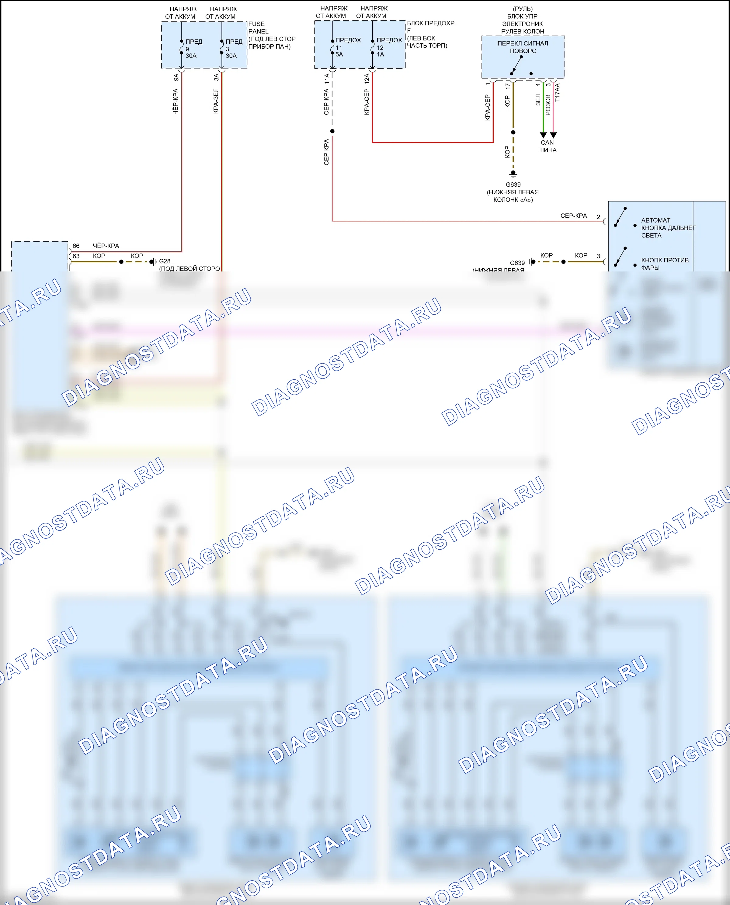 Фары и фонари — Электросхема фар и фонарей — Электросхема фар и фонарей (3 из 3). Audi SQ8 I рестайлинг (2023-2024)