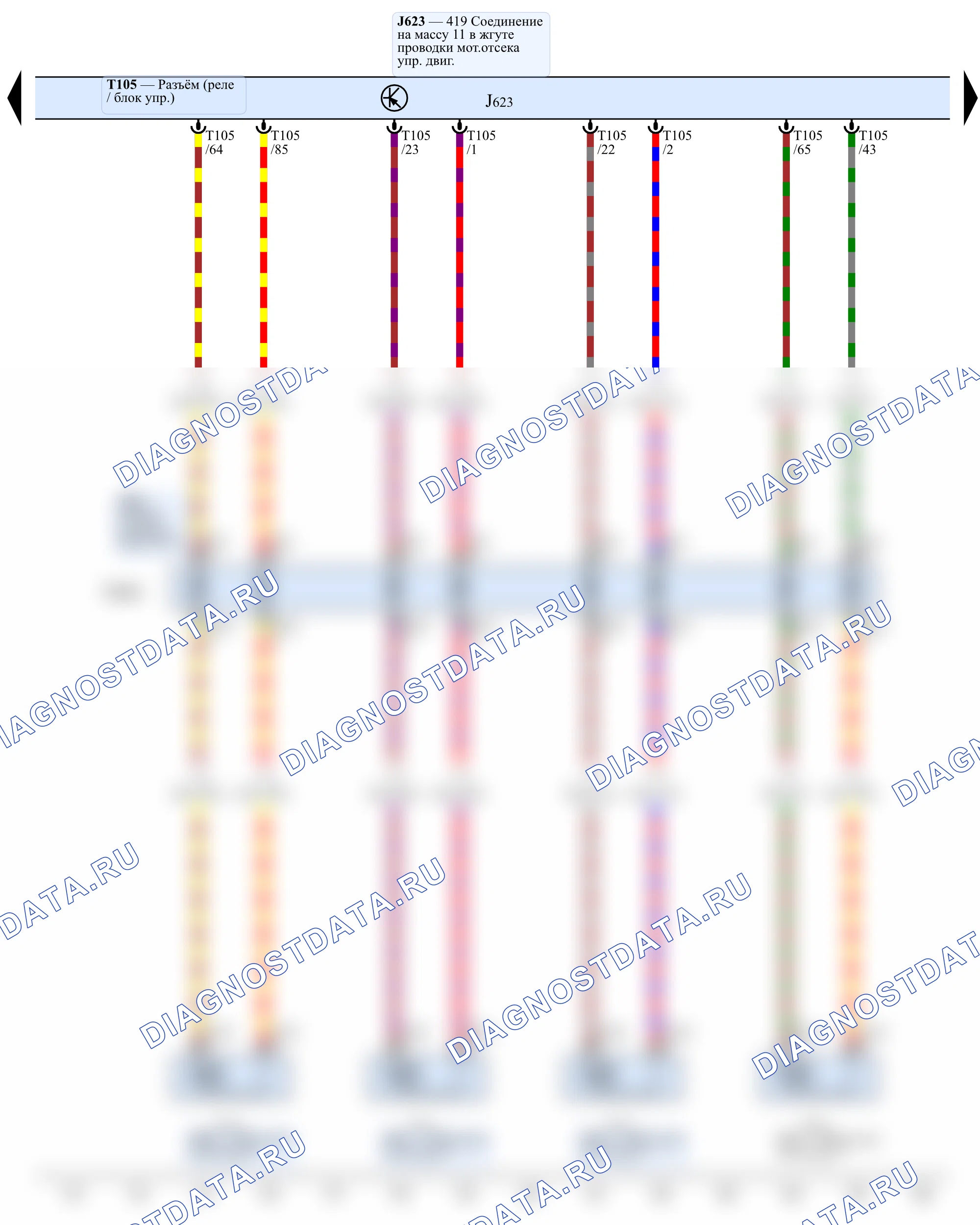 Система управления двигателем (впрыск, зажигание) — Блок управления двигателя (двигатель CJXF), 2015 — Блок управления двигателя (двигатель CJXF), 2015, Схема 5 из 16. Audi TT 8S (2014-2015)