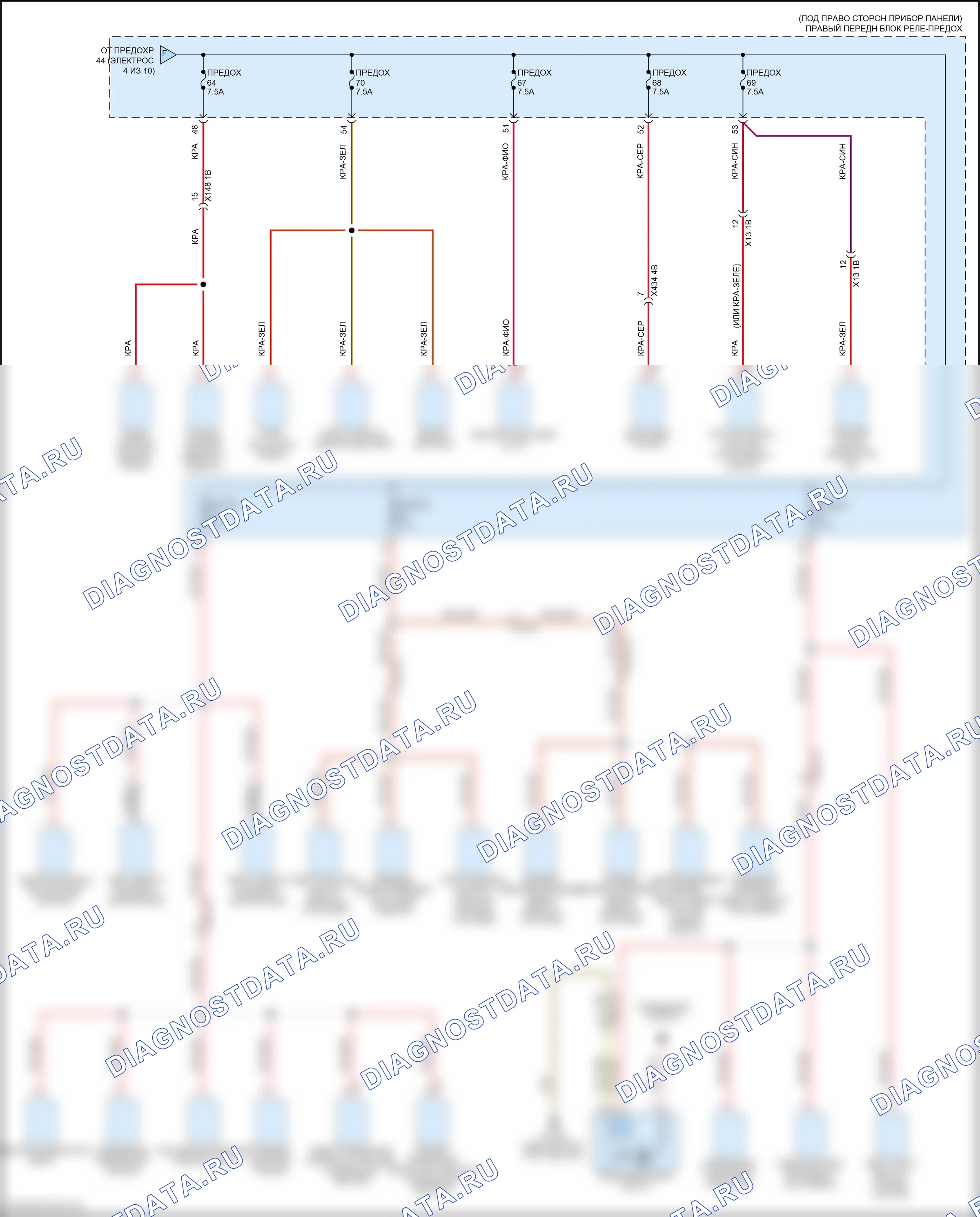 Блок предохранителей и реле — Электросхема блока предохранителей реле — Электросхема блока предохранителей реле (5 из 10). BMW 5 серия G60 (2023-2024)