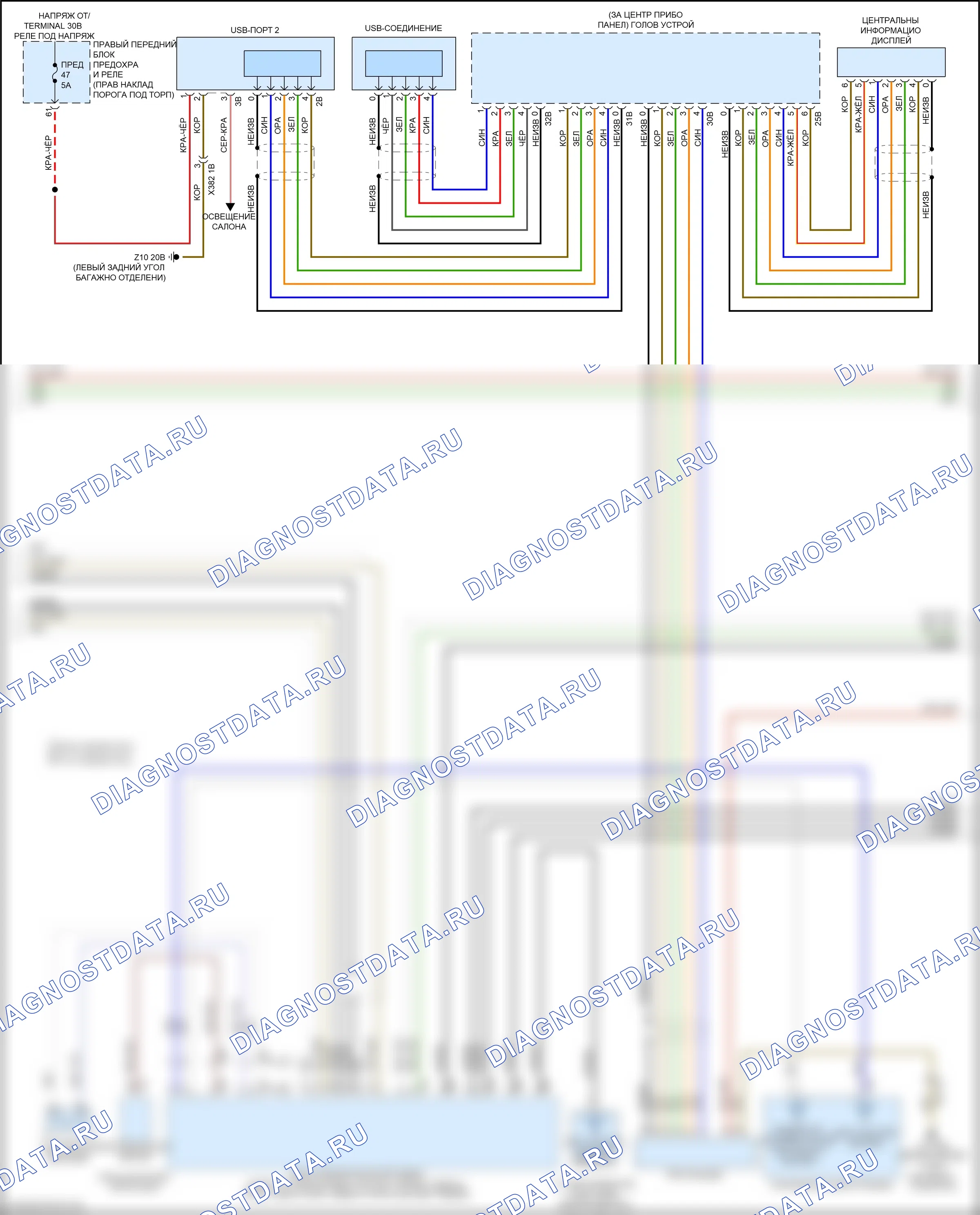 Системы помощи водителю — Электросхема навигации, высокий уровень — Электросхема навигации, высокий уровень (3 из 6). BMW 8 серия Gran Coupe G16 (2018-2022)