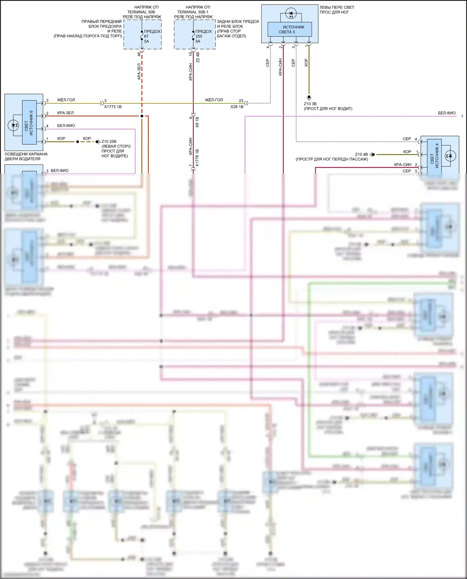 Освещение салона — Электросхема освещения салона — Электросхема освещения салона (3 из 4). BMW M3 G80 (2020-2024)