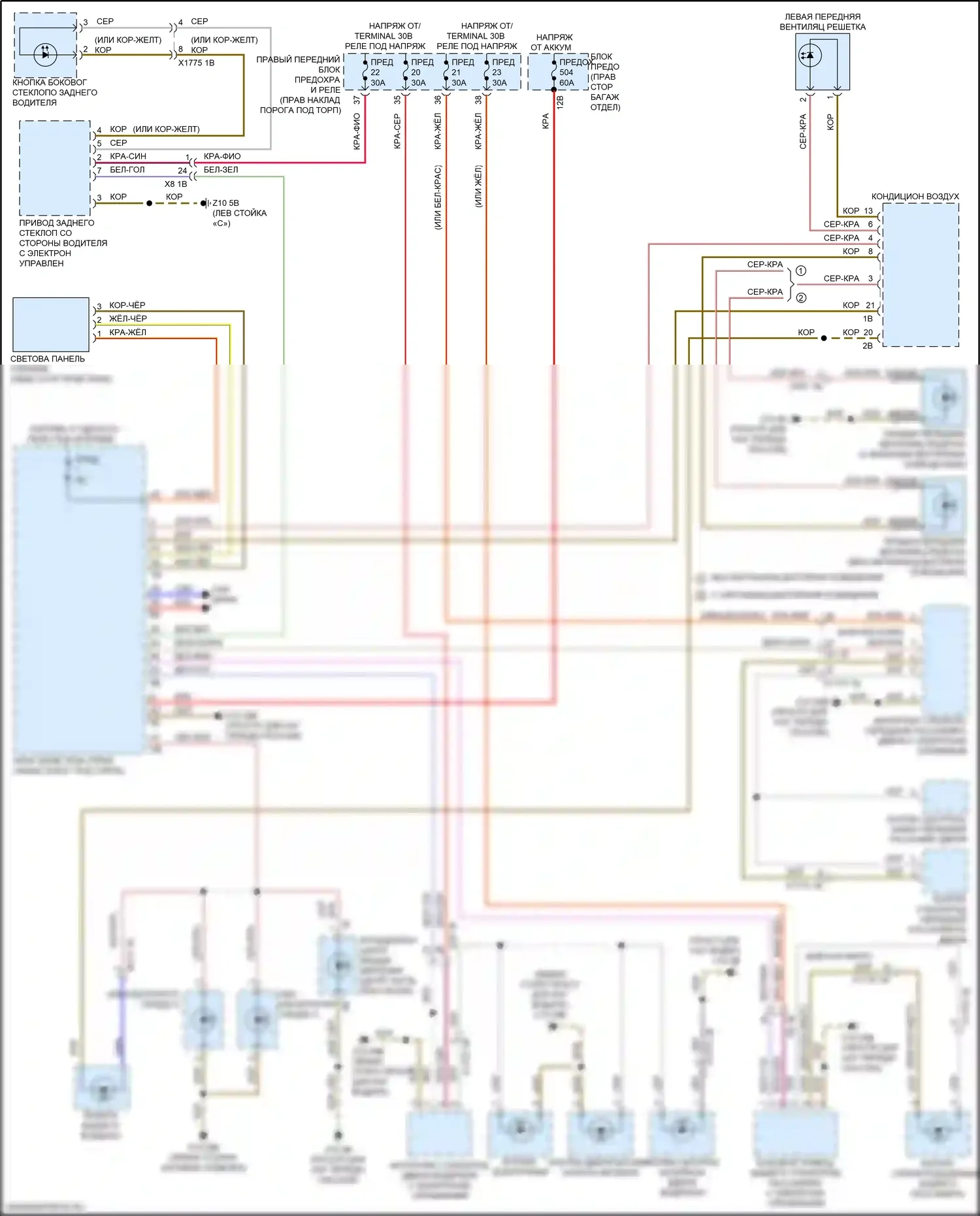Освещение салона — Электросхема подсветки приборной панели — Электросхема подсветки приборной панели. BMW M3 G80 (2020-2024)