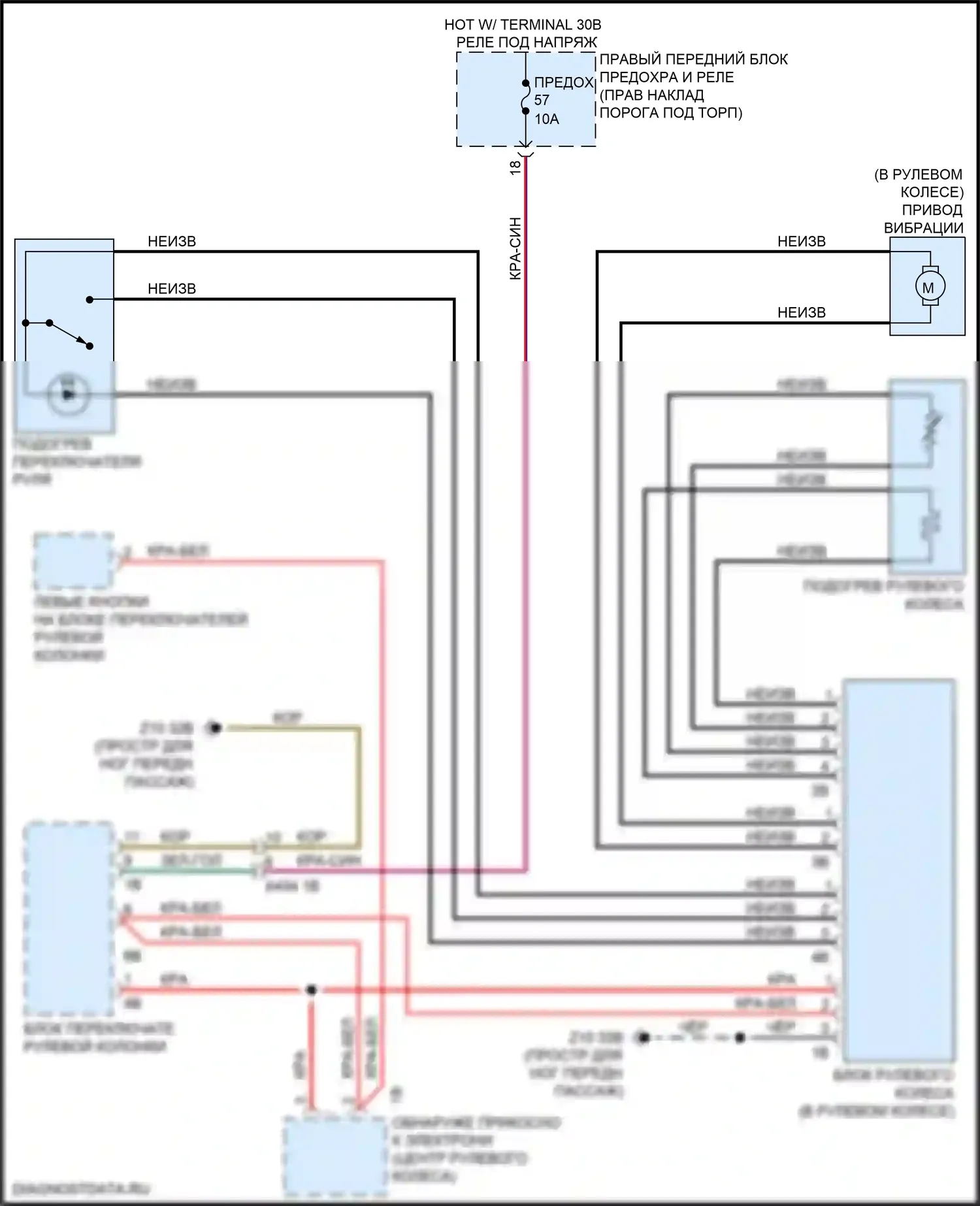 Сиденья — Электросхема рулевого колеса с подогревом — Электросхема рулевого колеса с подогревом. BMW M3 G80 (2020-2024)