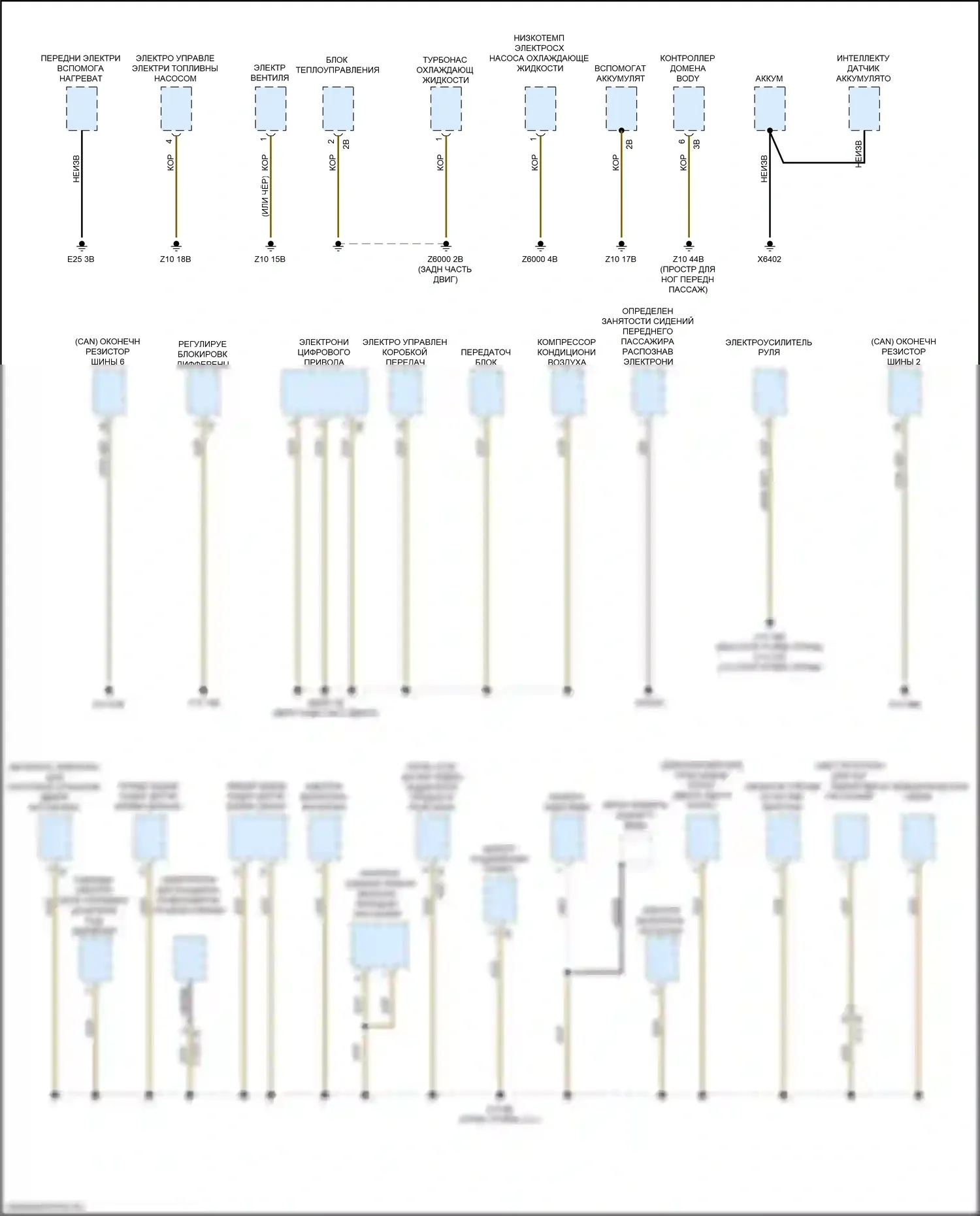 Точки подключения масс — Электросхема распределения массы — Электросхема распределения массы (7 из 7). BMW M3 G80 (2020-2024)