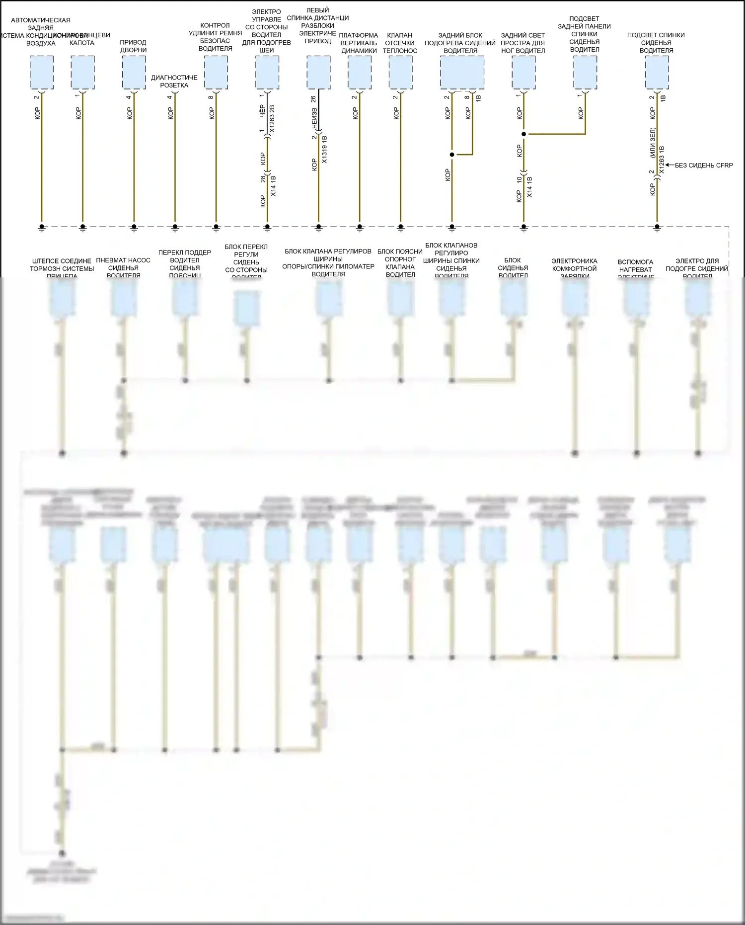 Точки подключения масс — Электросхема разводки массы — Электросхема разводки массы (3 из 7). BMW M3 G80 (2020-2024)