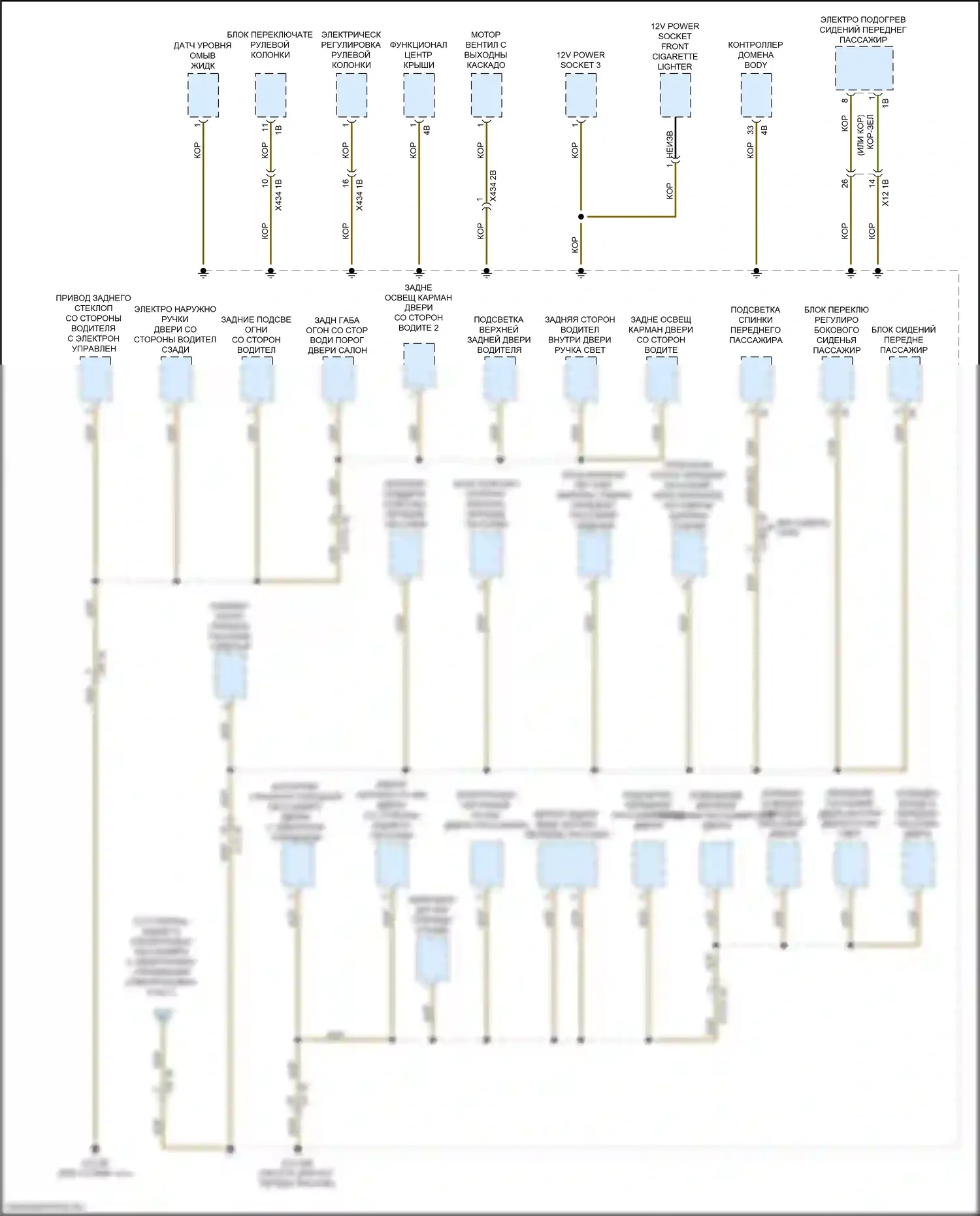 Точки подключения масс — Электросхема разводки массы — Электросхема разводки массы (5 из 7). BMW M3 G80 (2020-2024)