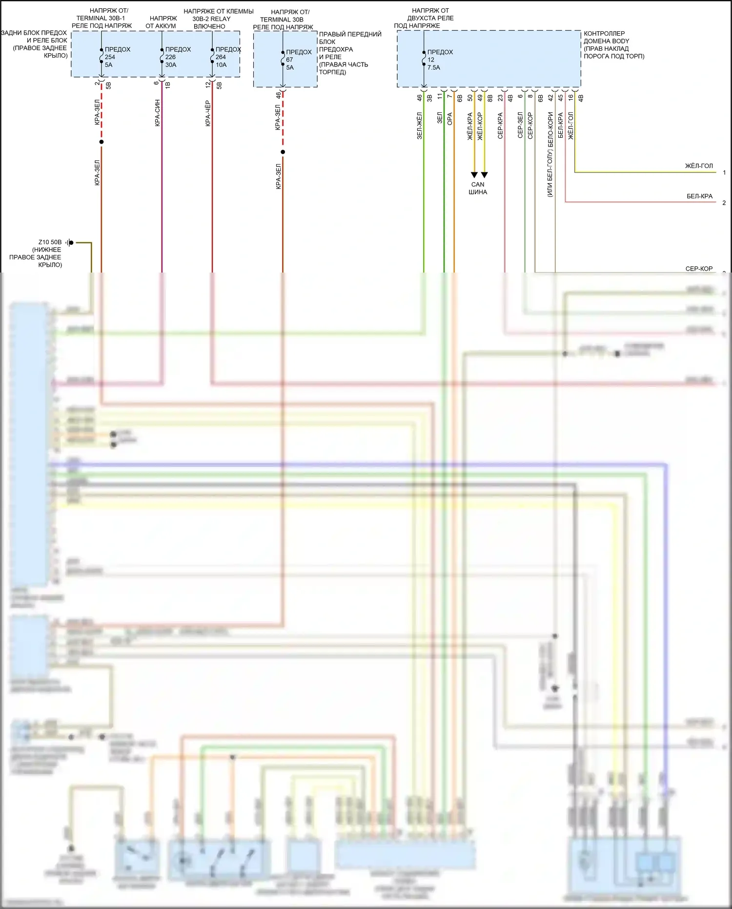 Багажник, задняя дверь, лючок топливного бака — Электросхема открытия багажника и лючка топливного бака — Электросхема открытия багажника и лючка топливного бака (1 из 2). BMW X4 M F98 рестайлинг (2021-2024)