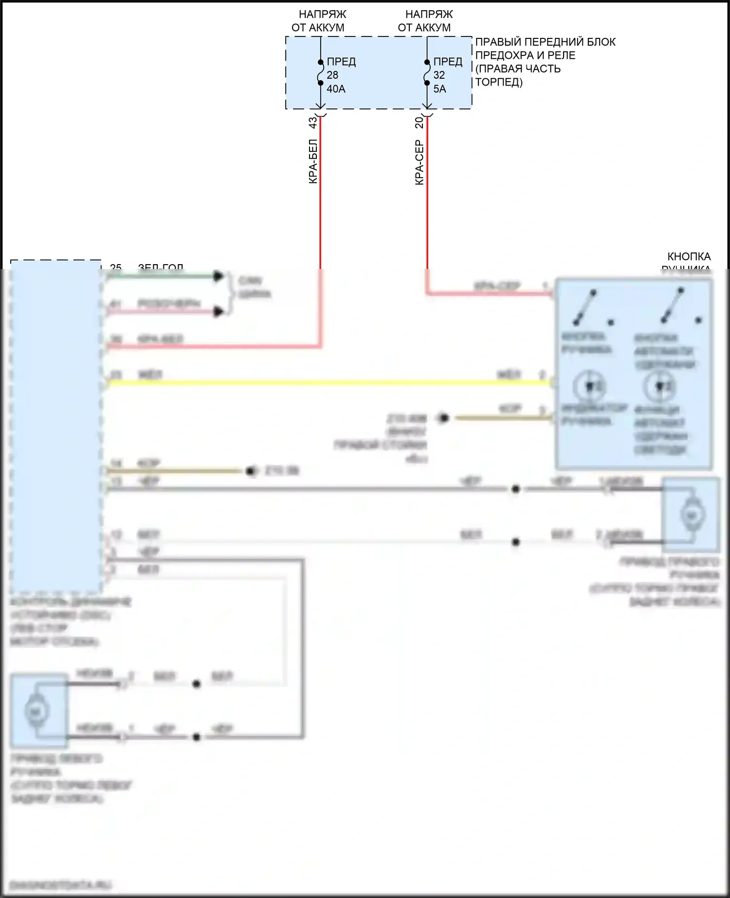 Блокировка селектора — Электросхема блокировки селектора — Электросхема блокировки селектора. BMW X4 M F98 рестайлинг (2021-2024)
