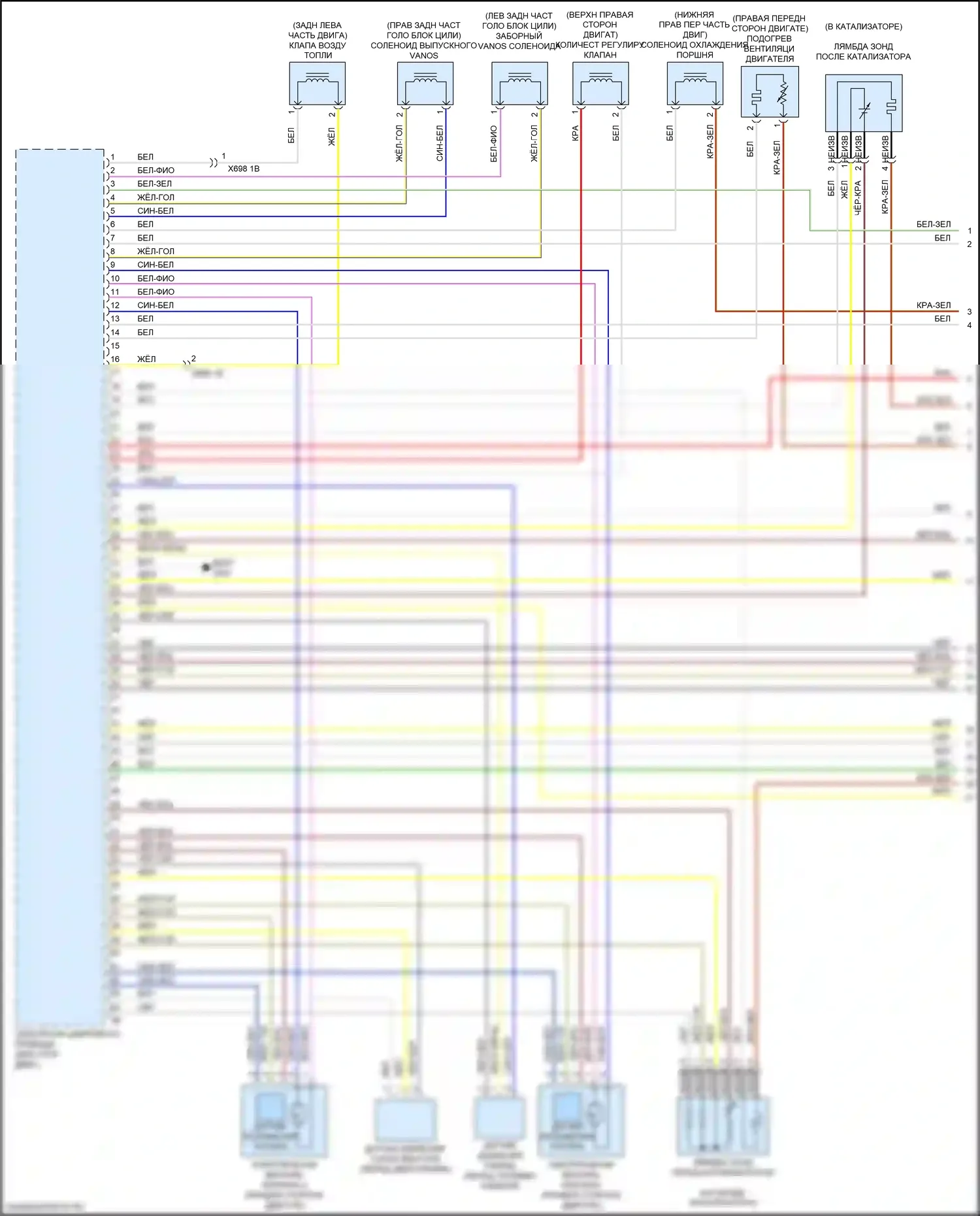 Двигатель — Электросхема двигателя 3,0л турбо — Электросхема двигателя 3,0л турбо (1 из 7). BMW X4 M F98 рестайлинг (2021-2024)