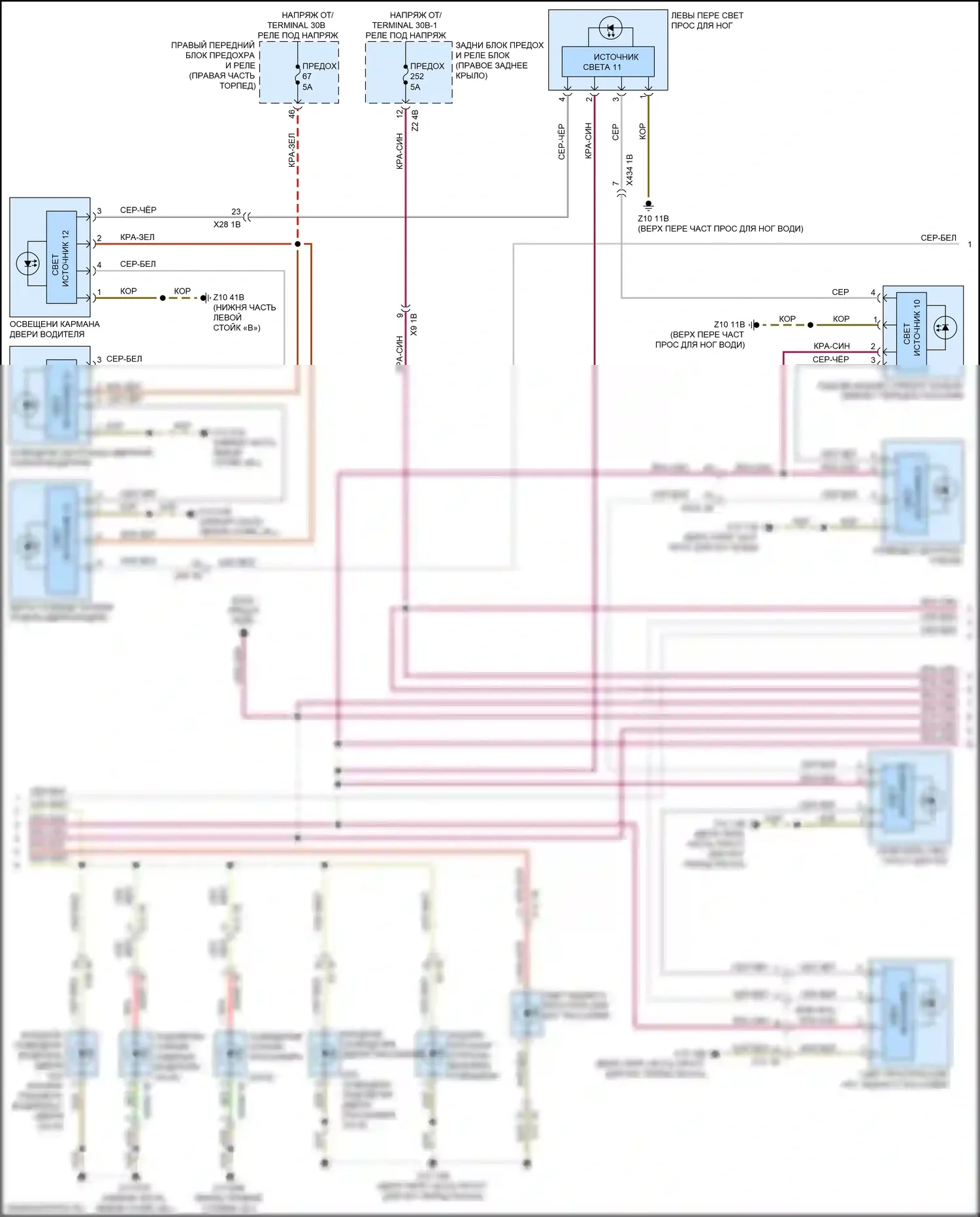 Освещение салона — Электросхема освещения салона — Электросхема освещения салона (3 из 4). BMW X4 M F98 рестайлинг (2021-2024)