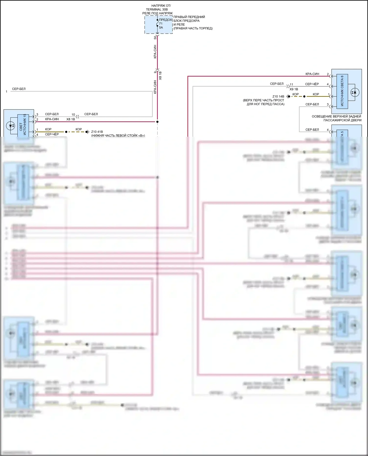Освещение салона — Электросхема освещения салона — Электросхема освещения салона (4 из 4). BMW X4 M F98 рестайлинг (2021-2024)