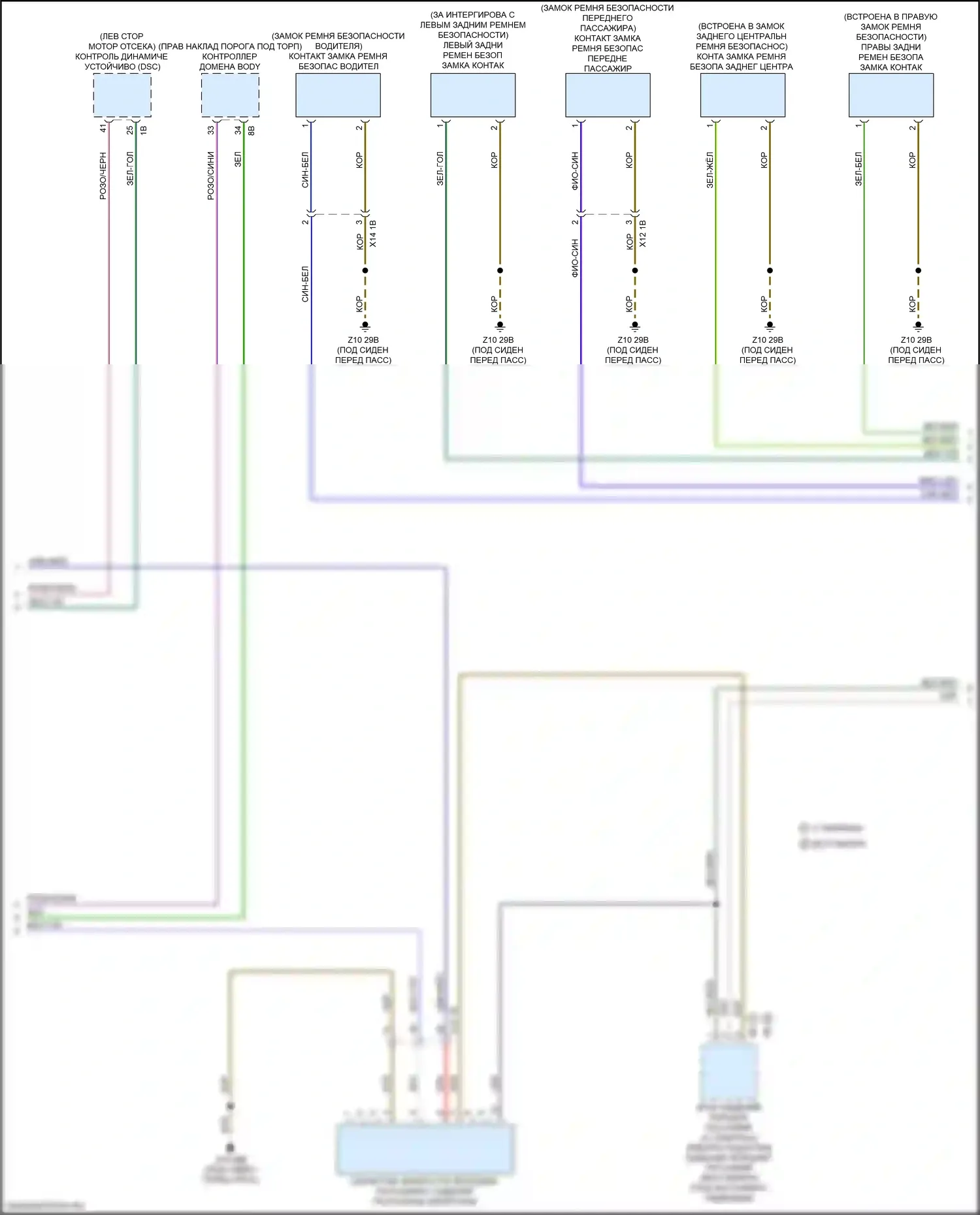 Подушки безопасности — Электросхема подушек безопасности — Электросхема подушек безопасности (2 из 4). BMW X4 M F98 рестайлинг (2021-2024)