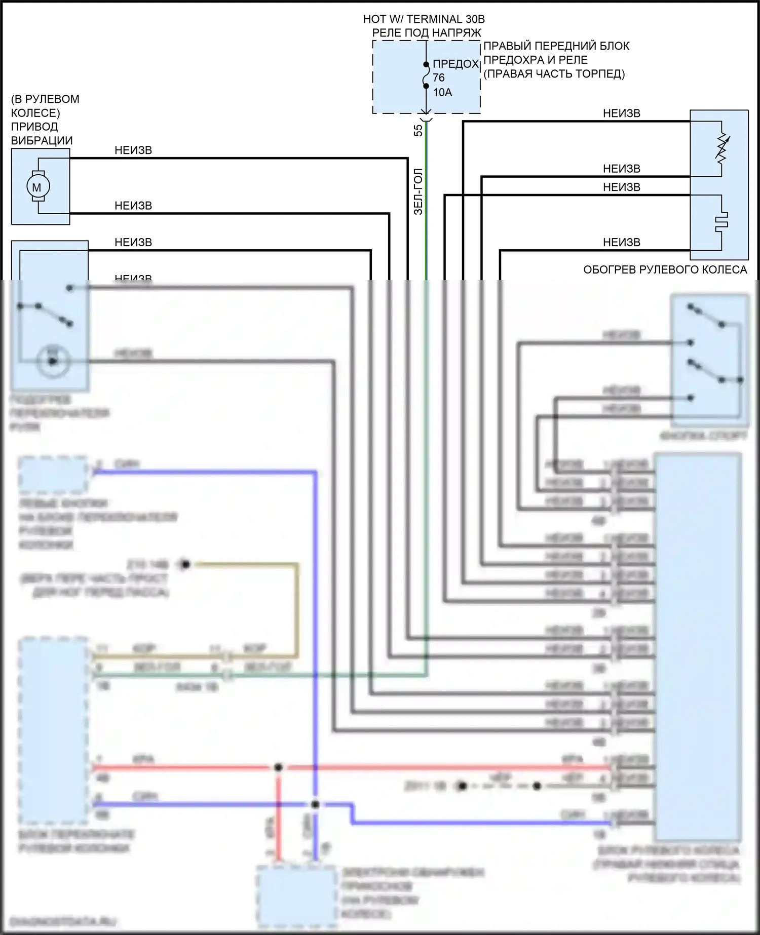 Сиденья — Электросхема рулевого колеса с подогревом — Электросхема рулевого колеса с подогревом. BMW X4 M F98 рестайлинг (2021-2024)