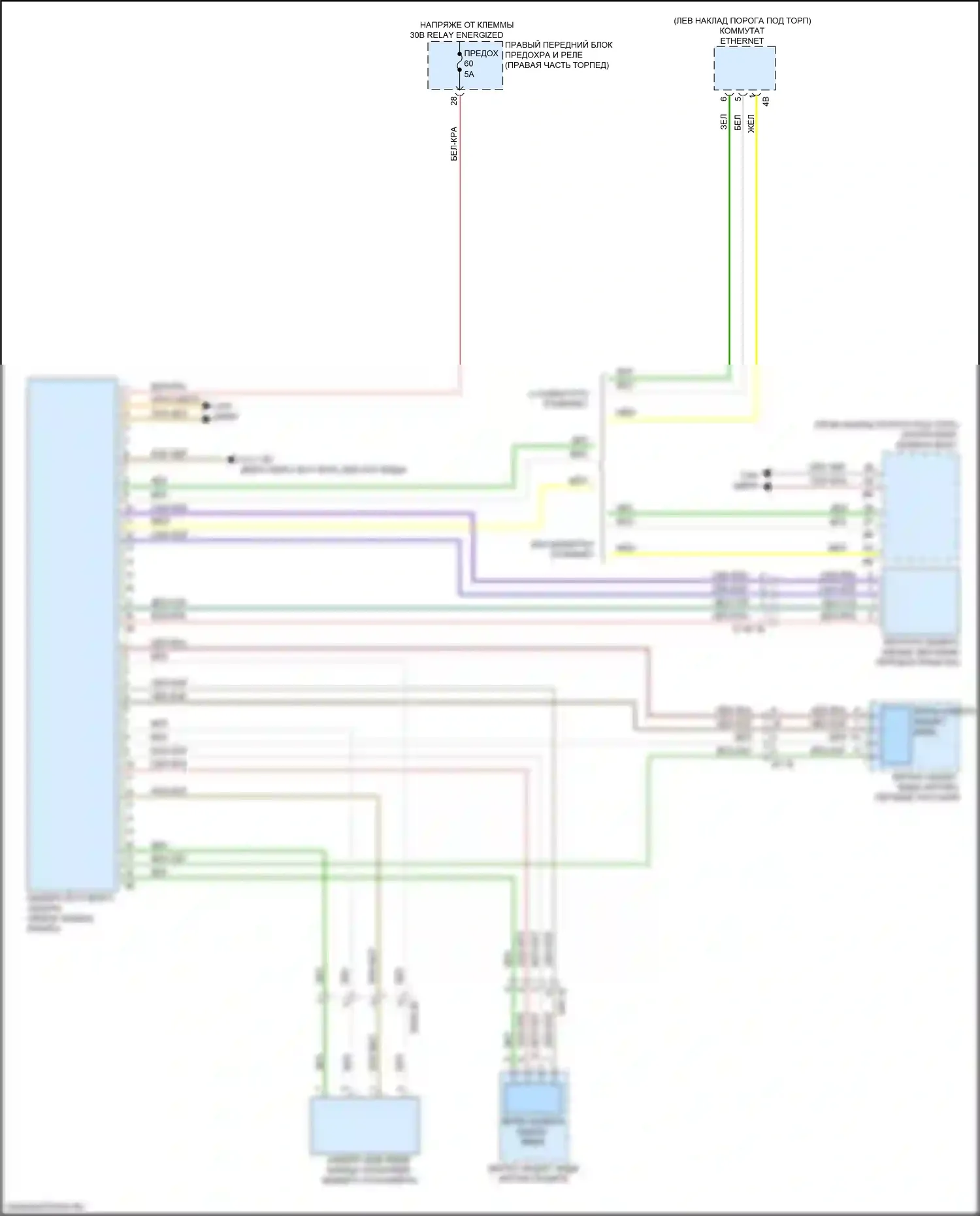 Системы помощи водителю — Электросхема камеры кругового обзора — Электросхема камеры кругового обзора. BMW X4 M F98 рестайлинг (2021-2024)