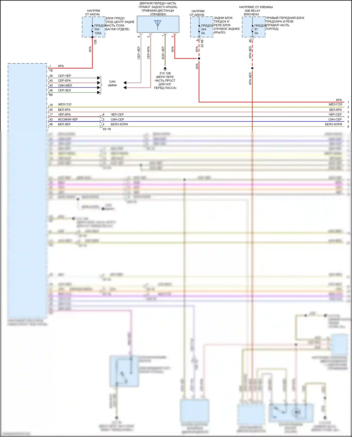 Центральный замок — Электросхема центрального замка — Электросхема центрального замка (1 из 3). BMW X4 M F98 рестайлинг (2021-2024)