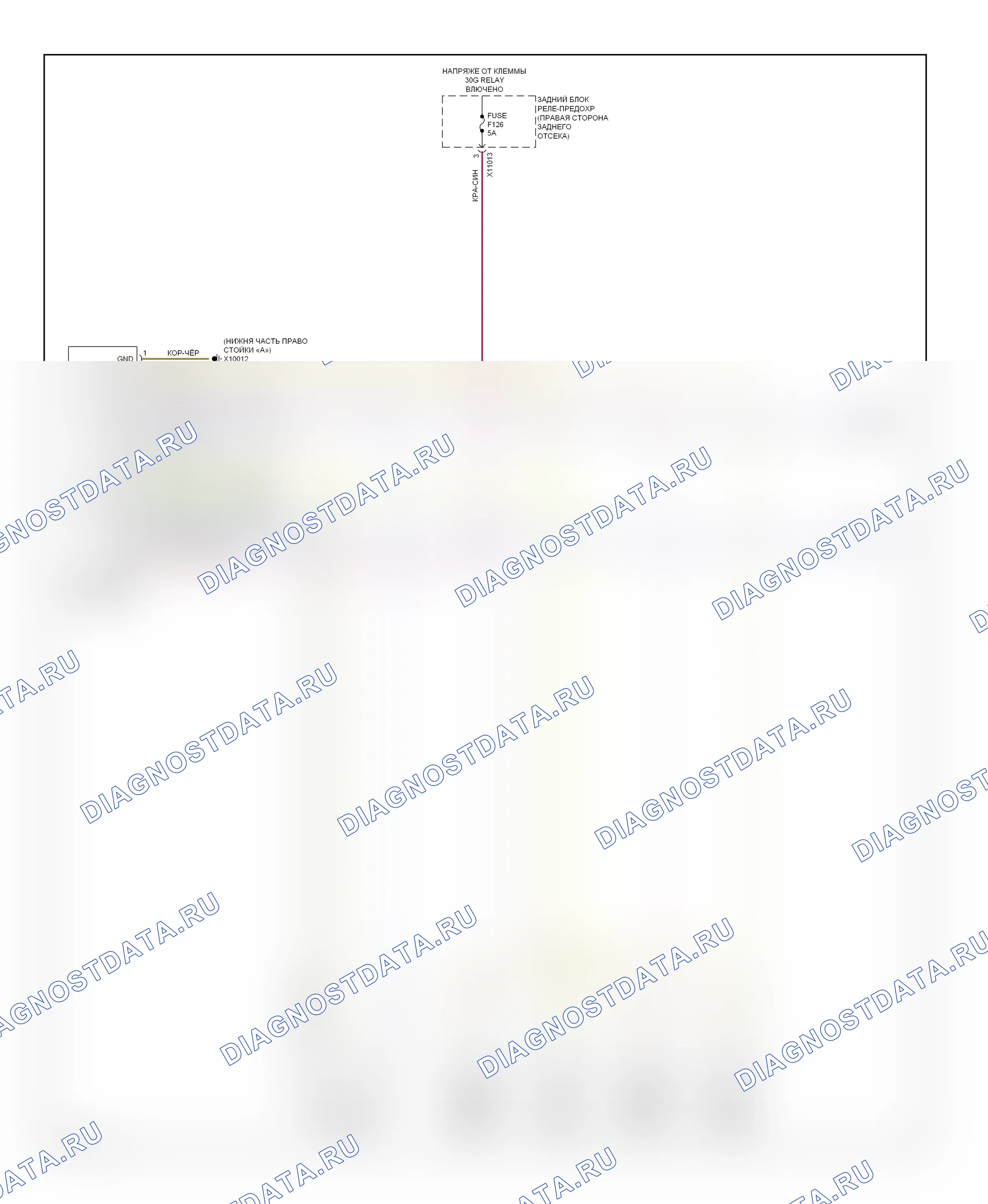 Кондиционер — Электросхема заднего отопителя и кондиционера — Электросхема заднего отопителя и кондиционера (1 из 2). BMW X5 M E70 (2009-2011)