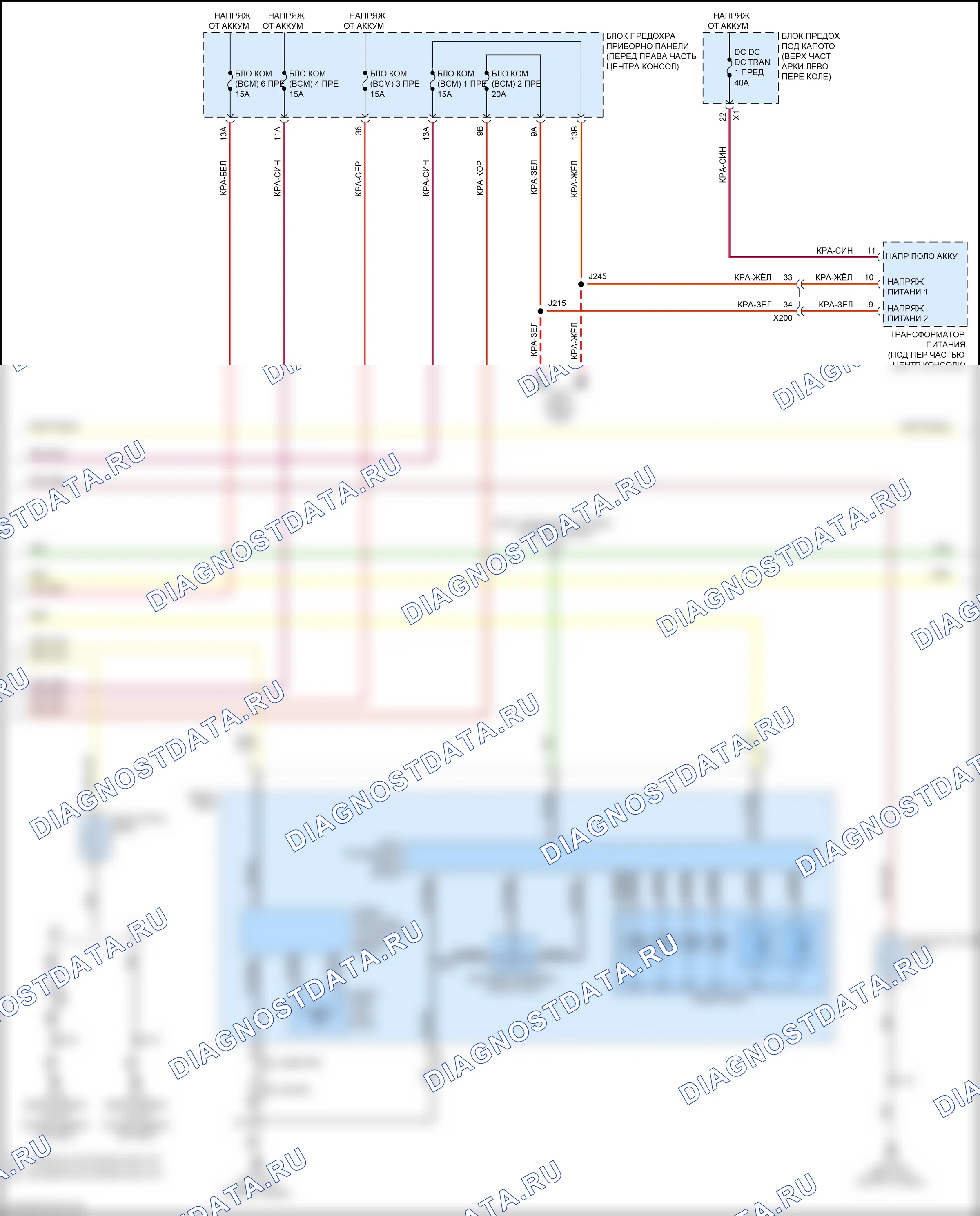 Фары — Электросхема фар — Электросхема фар (2 из 3). Buick Enclave II (2017-2021)