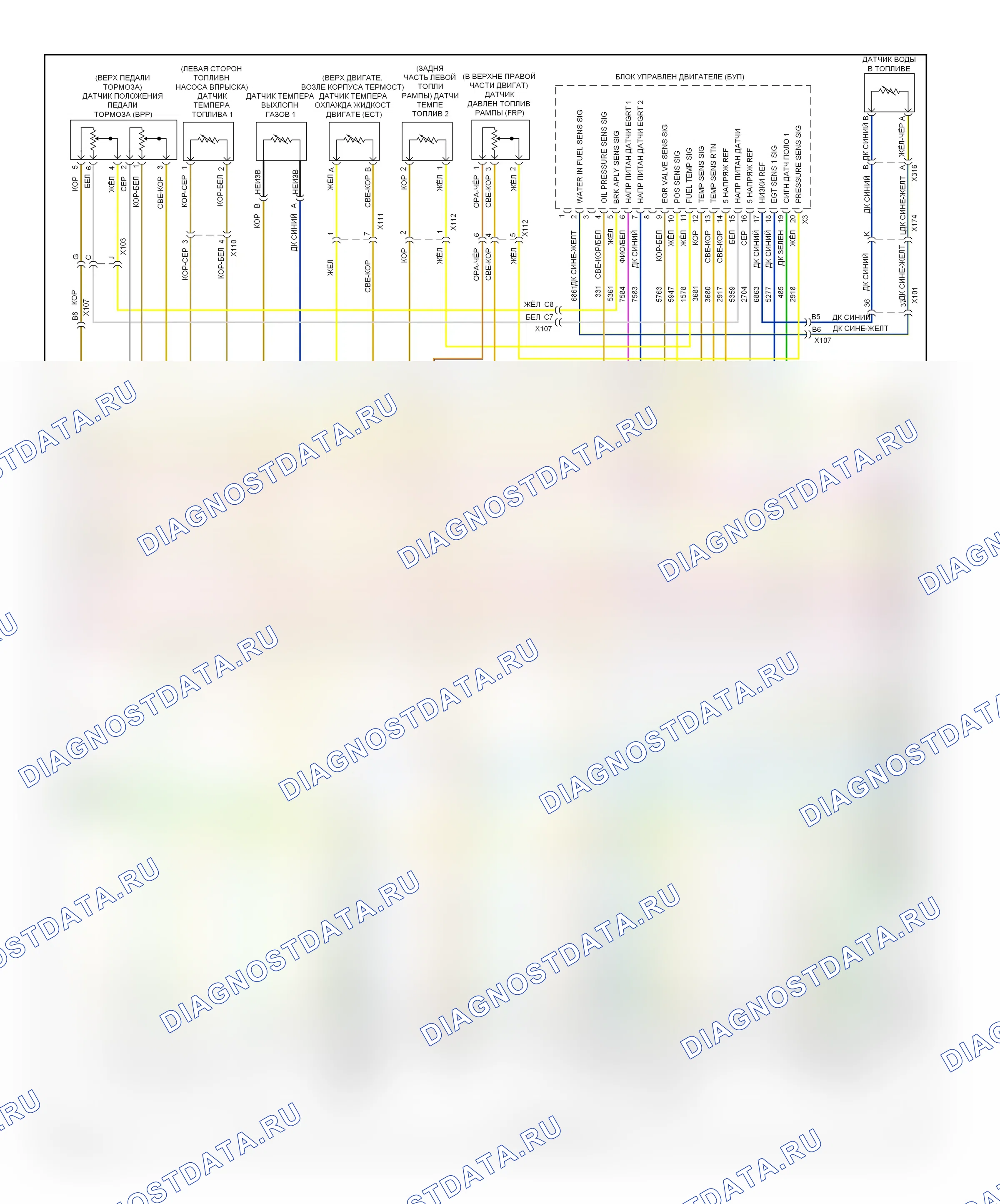 Управление двигателем — Электросхема двигателя 6.6L VIN L — Электросхема двигателя 6.6L VIN L (4 из 6). Chevrolet Express G2500  (2013-2013)