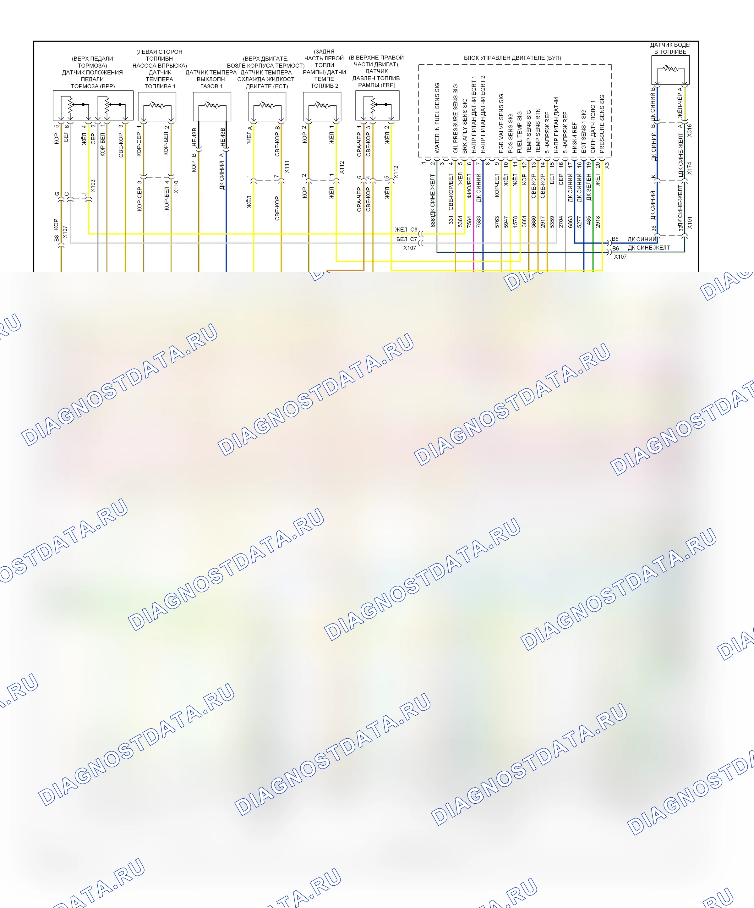 Управление двигателем — Электросхема двигателя 6.6L VIN L — Электросхема двигателя 6.6L VIN L (4 из 6). Chevrolet Express G3500  (2013-2013)