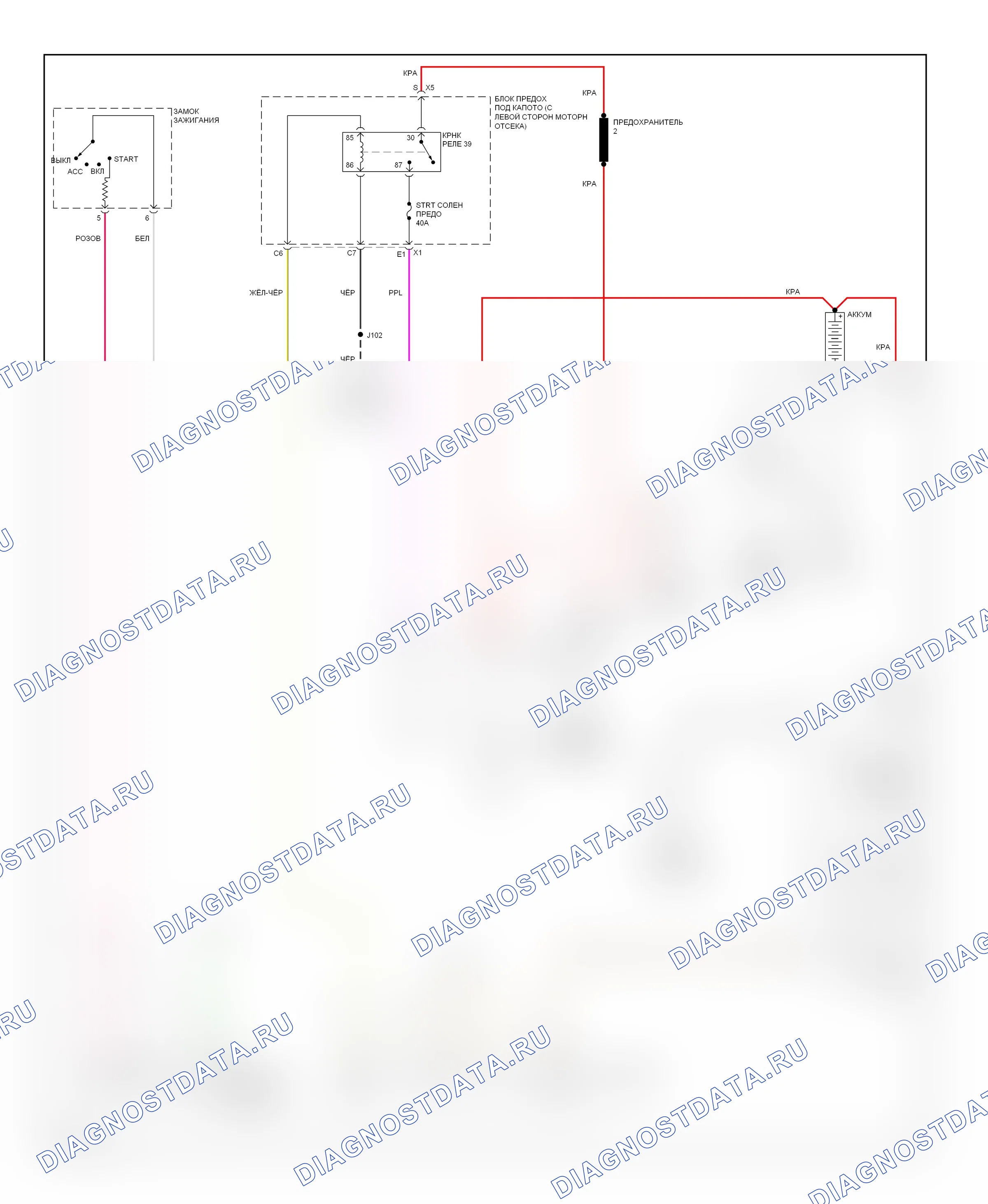 Стартер/генератор 6.6л VIN L — 6,6л VIN L, электросхема стартера — 6,6л VIN L, электросхема стартера. Chevrolet RV Cutaway G3500  (1997-2013)