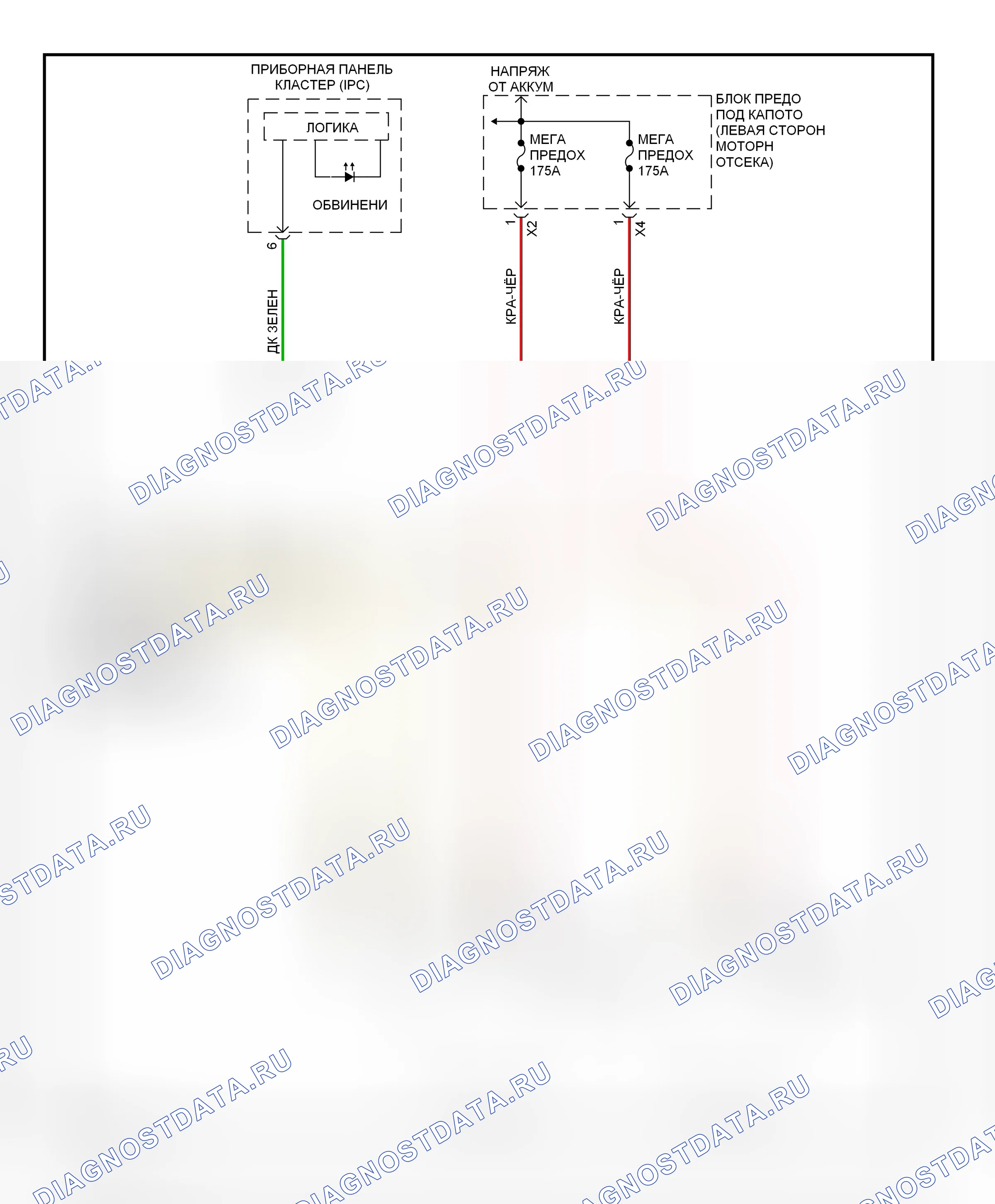 ЗАПУСК/ЗАРЯДКА — Электросхема зарядки, дизельное топливо — Электросхема зарядки, дизельное топливо. Chevrolet Silverado 1500  (2000-2012)