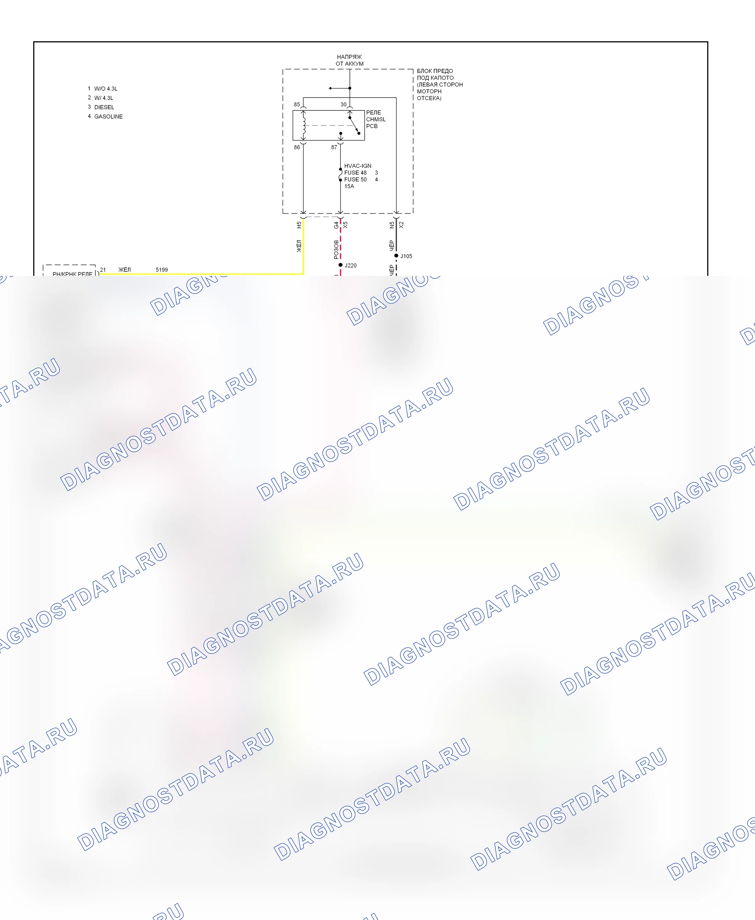 Управление зеркалами заднего вида — Электросхема электрохромного зеркала — Электросхема электрохромного зеркала. Chevrolet Silverado 1500  (2007-2007)