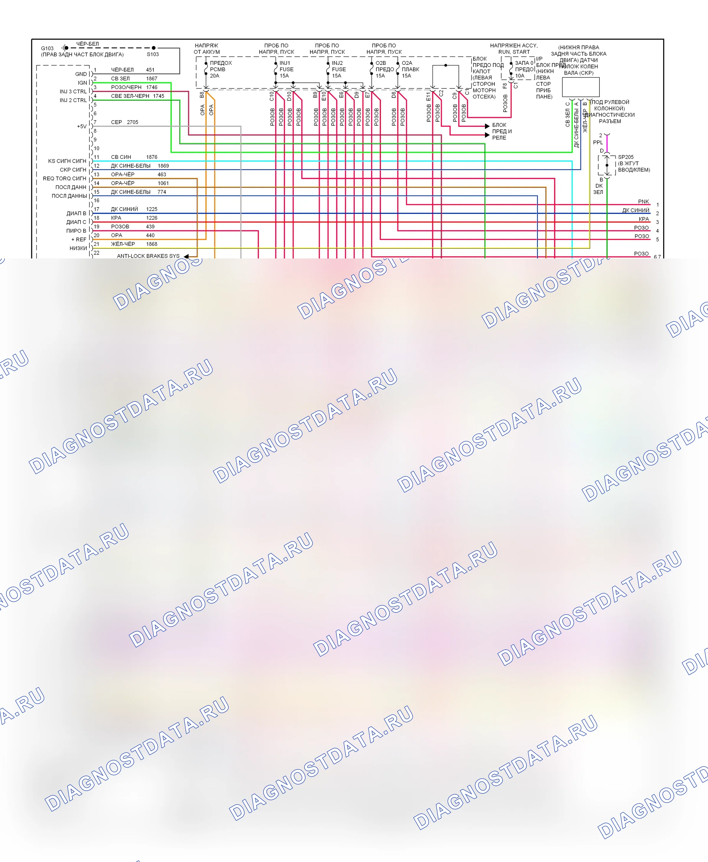 Управление двигателем — Электросхема двигателя 5.3L VIN Z — Электросхема двигателя 5.3L VIN Z (1 из 5). Chevrolet Silverado Classic 1500  (2007-2007)