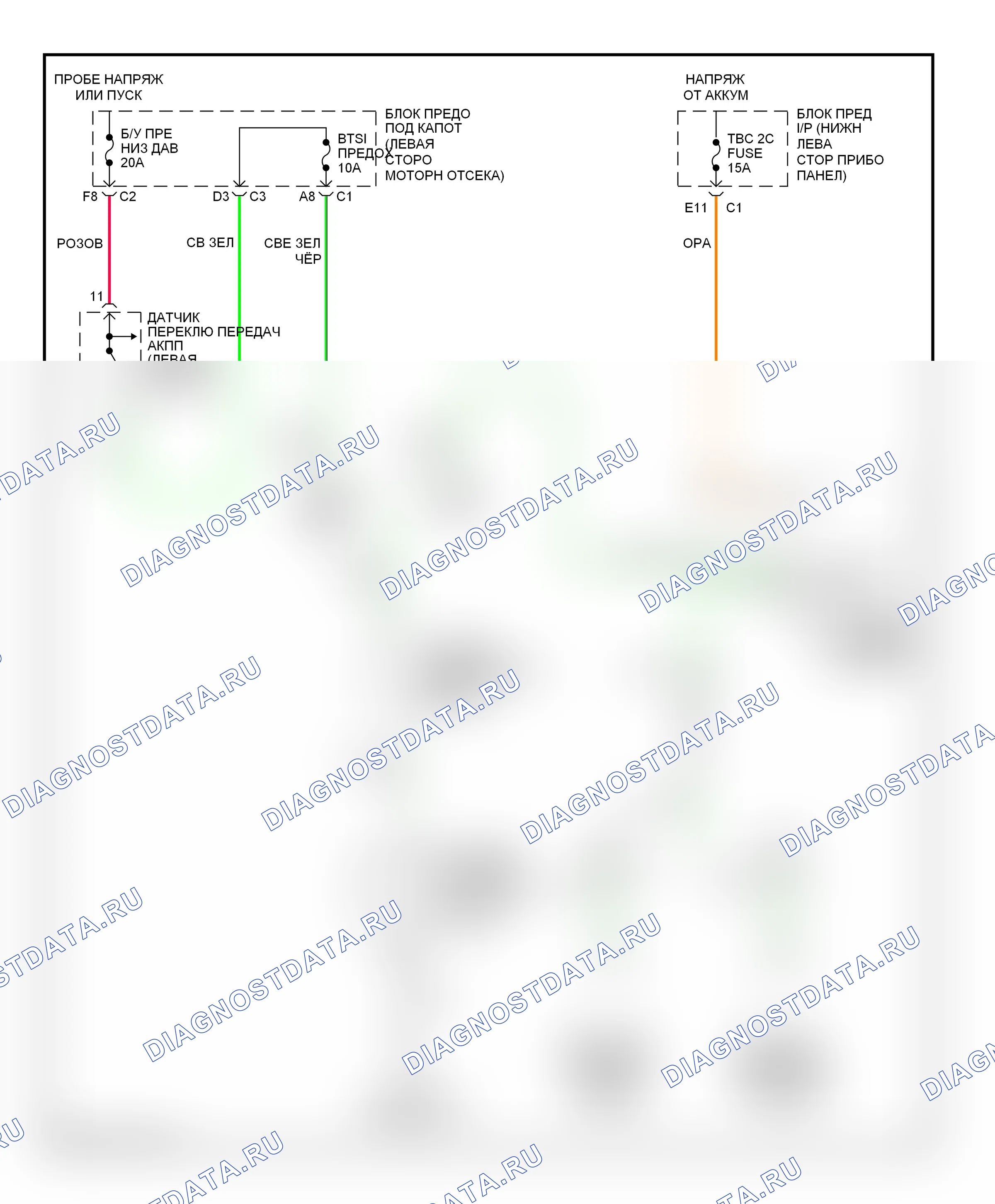 Блокировка селектора — Электросхема блокировки селектора — Электросхема блокировки селектора. Chevrolet Silverado Classic 3500  (2007-2007)
