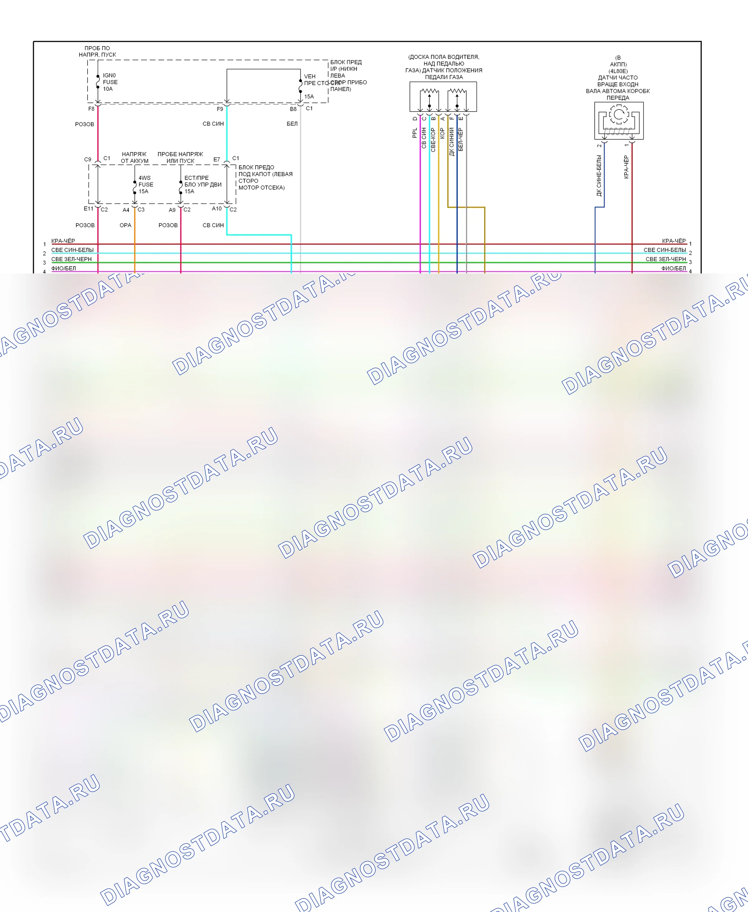 Управление двигателем — Электросхема двигателя 5.3L VIN T, гибрид — Электросхема двигателя 5.3L VIN T, гибрид (5 из 6). Chevrolet Silverado Classic 3500  (2007-2007)