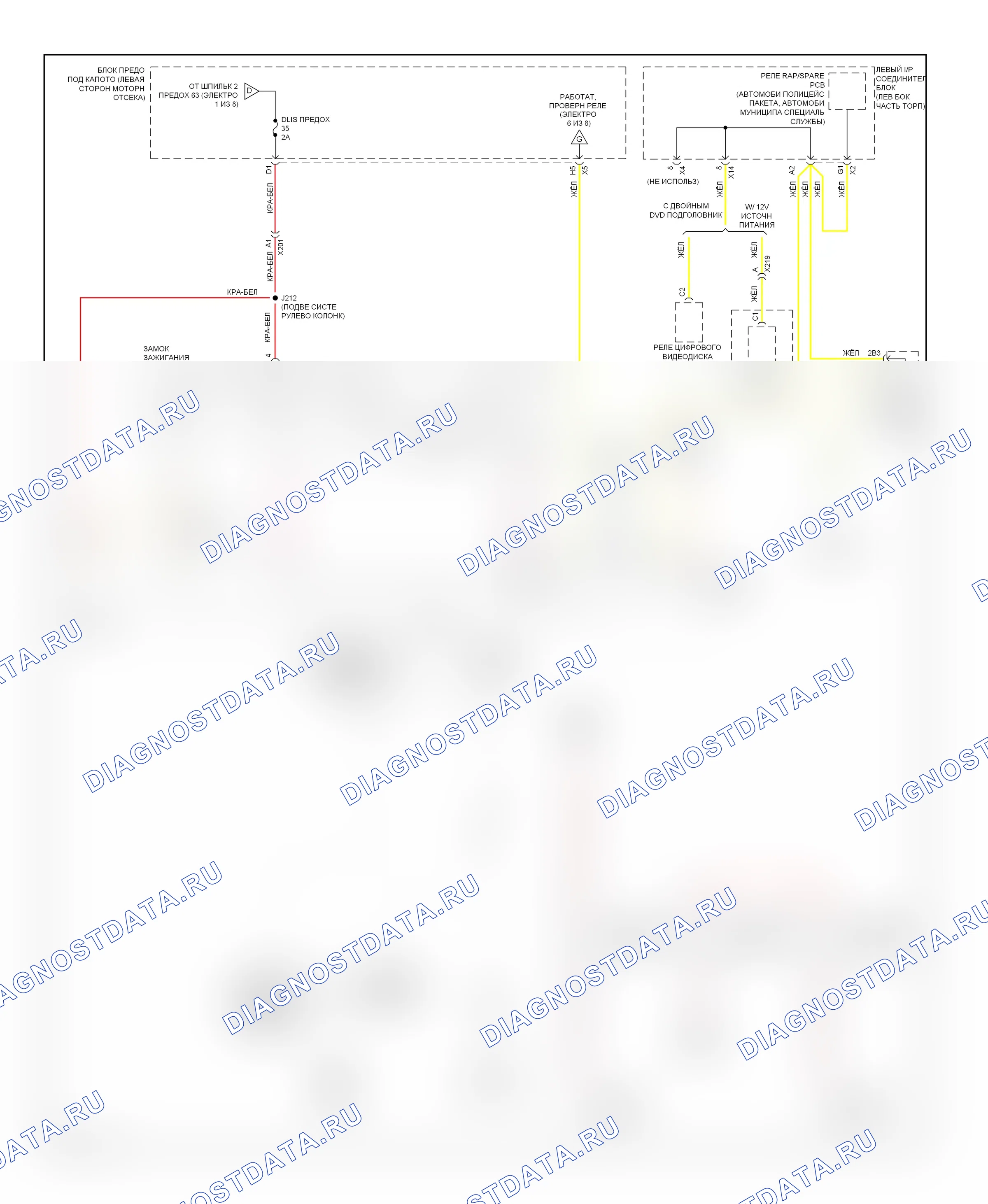 Блок предохранителей и реле — Электросхема блока предохранителей реле — Электросхема блока предохранителей реле (5 из 8). Chevrolet Suburban K2500 GMT900 (2007-2014)