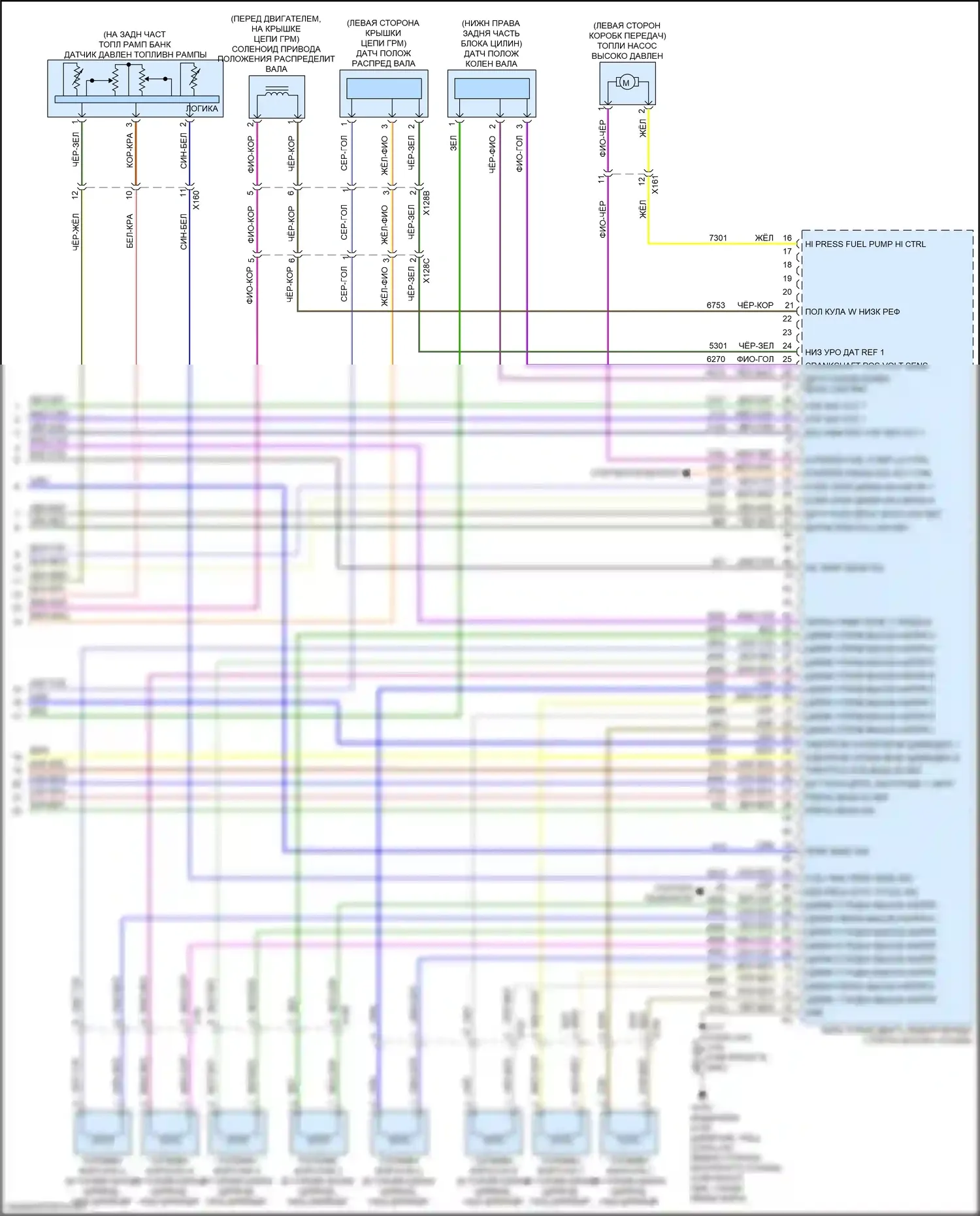 Двигатель — Электросхема двигателя 5.3l vin d — Электросхема двигателя 5.3l vin d (7 из 7). Chevrolet Tahoe V (2021-2024)