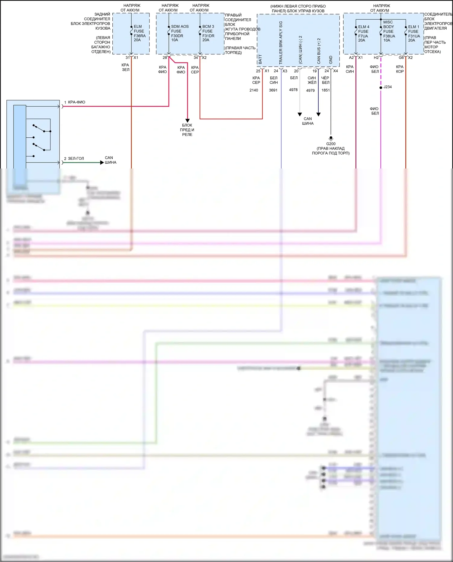 Фары и фонари — Электросхема буксировки прицепа — Электросхема буксировки прицепа (2 из 2). Chevrolet Tahoe V (2021-2024)