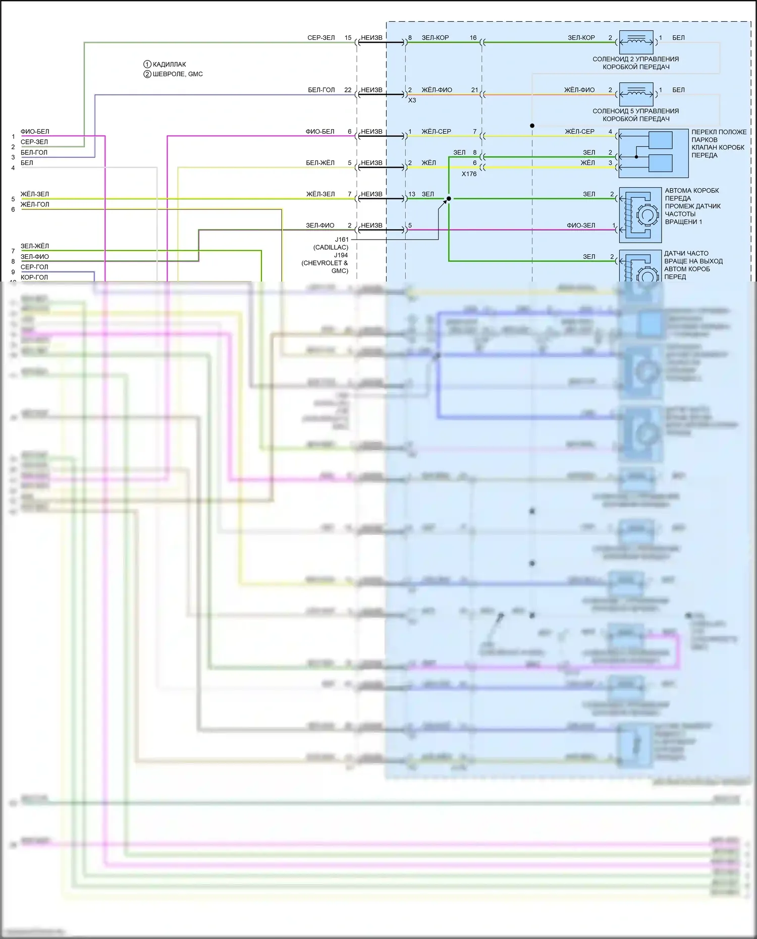 Коробка передач — Электросхема автоматической коробки передач — Электросхема автоматической коробки передач (3 из 4). Chevrolet Tahoe V (2021-2024)