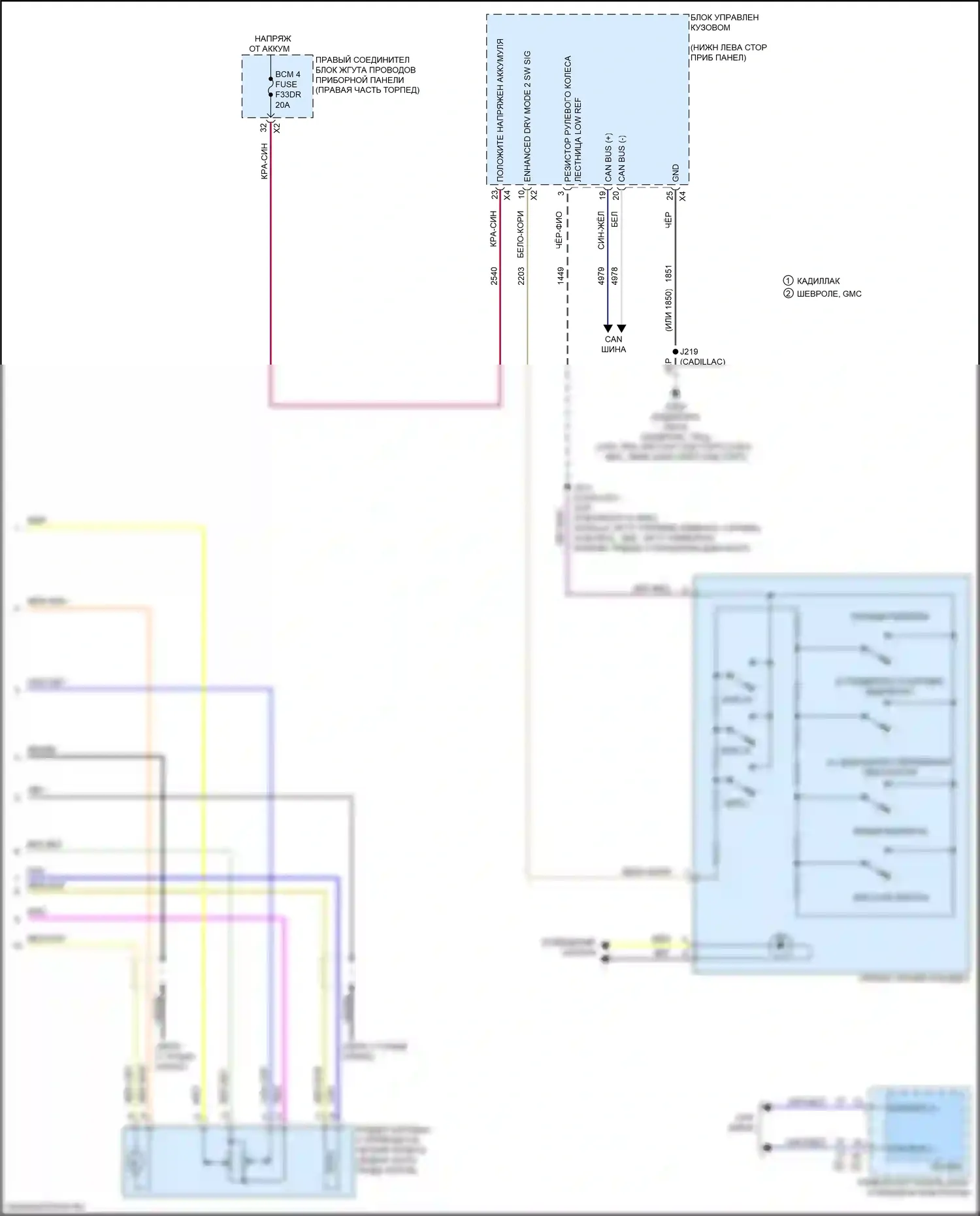 Коробка передач — Электросхема раздаточной коробки — Электросхема раздаточной коробки (2 из 2). Chevrolet Tahoe V (2021-2024)