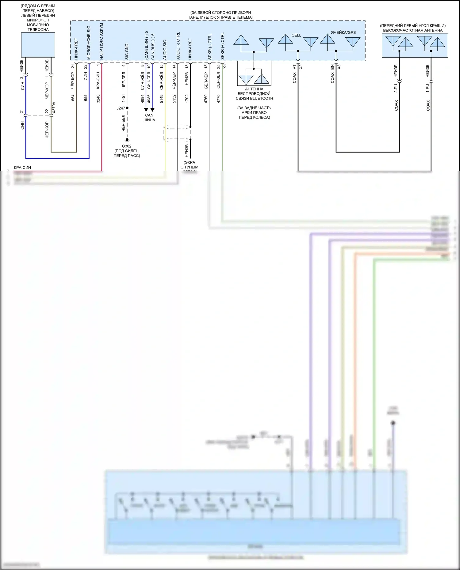 Магнитола — Электросхема магнитолы, аудио премиум-класса среднего/высокого уровня без объемного усилителя — Электросхема магнитолы, аудио премиум-класса среднего/высокого уровня без объемного усилителя (2 из 4). Chevrolet Tahoe V (2021-2024)